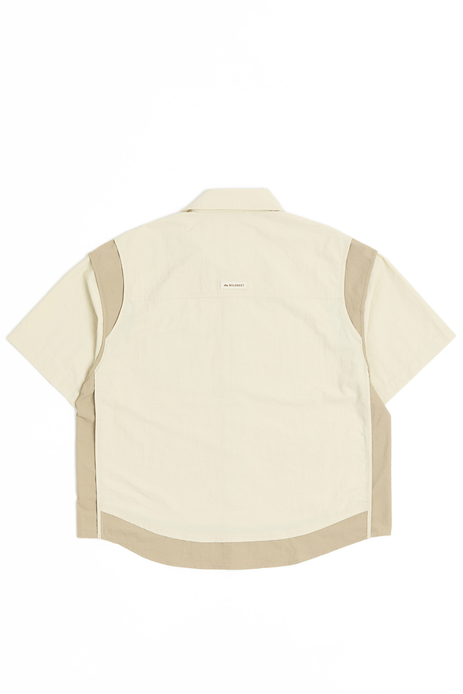 機能潮流 拼接尼龍短袖襯衫