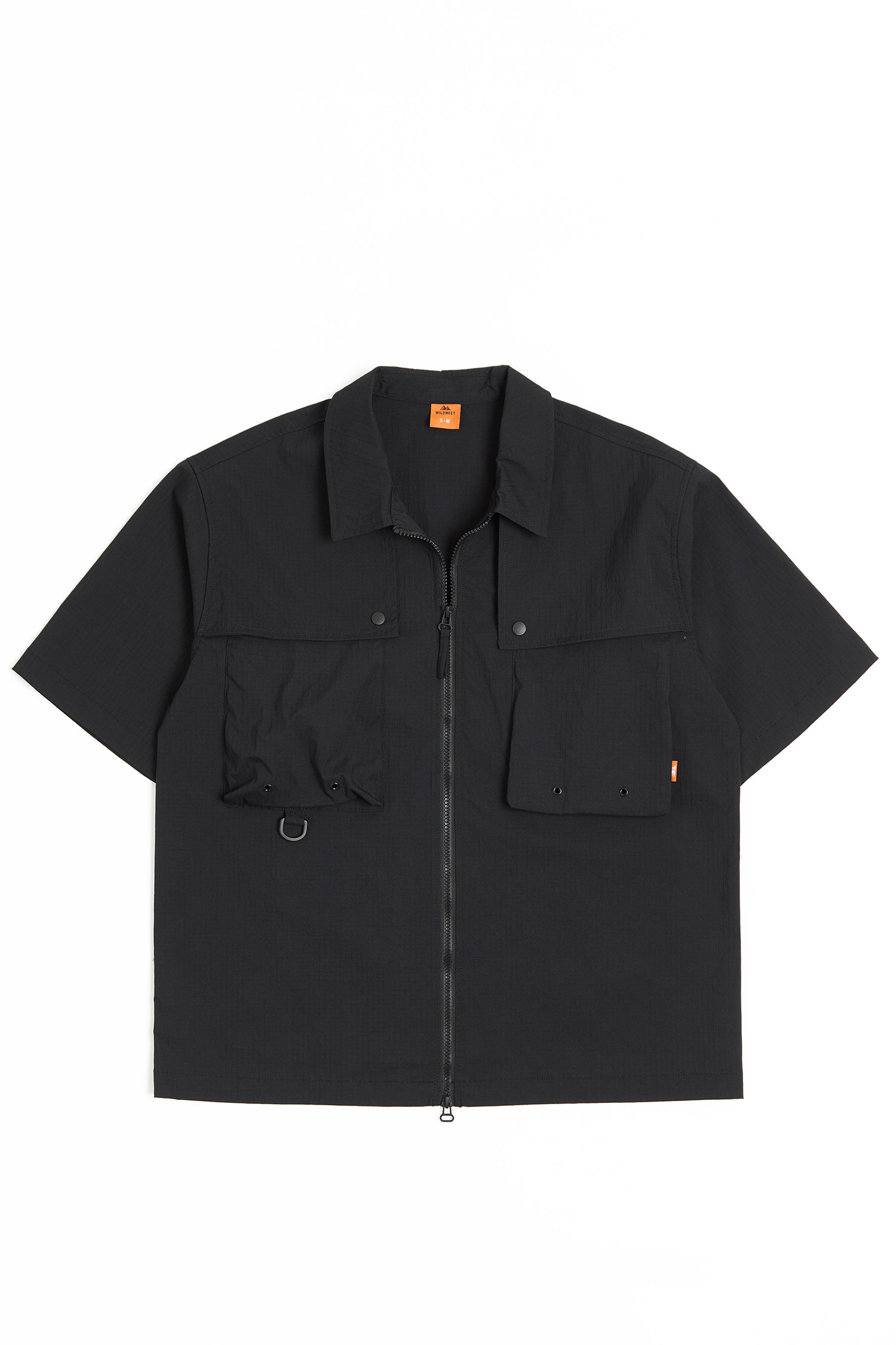 方格紋 棉感短袖襯衫