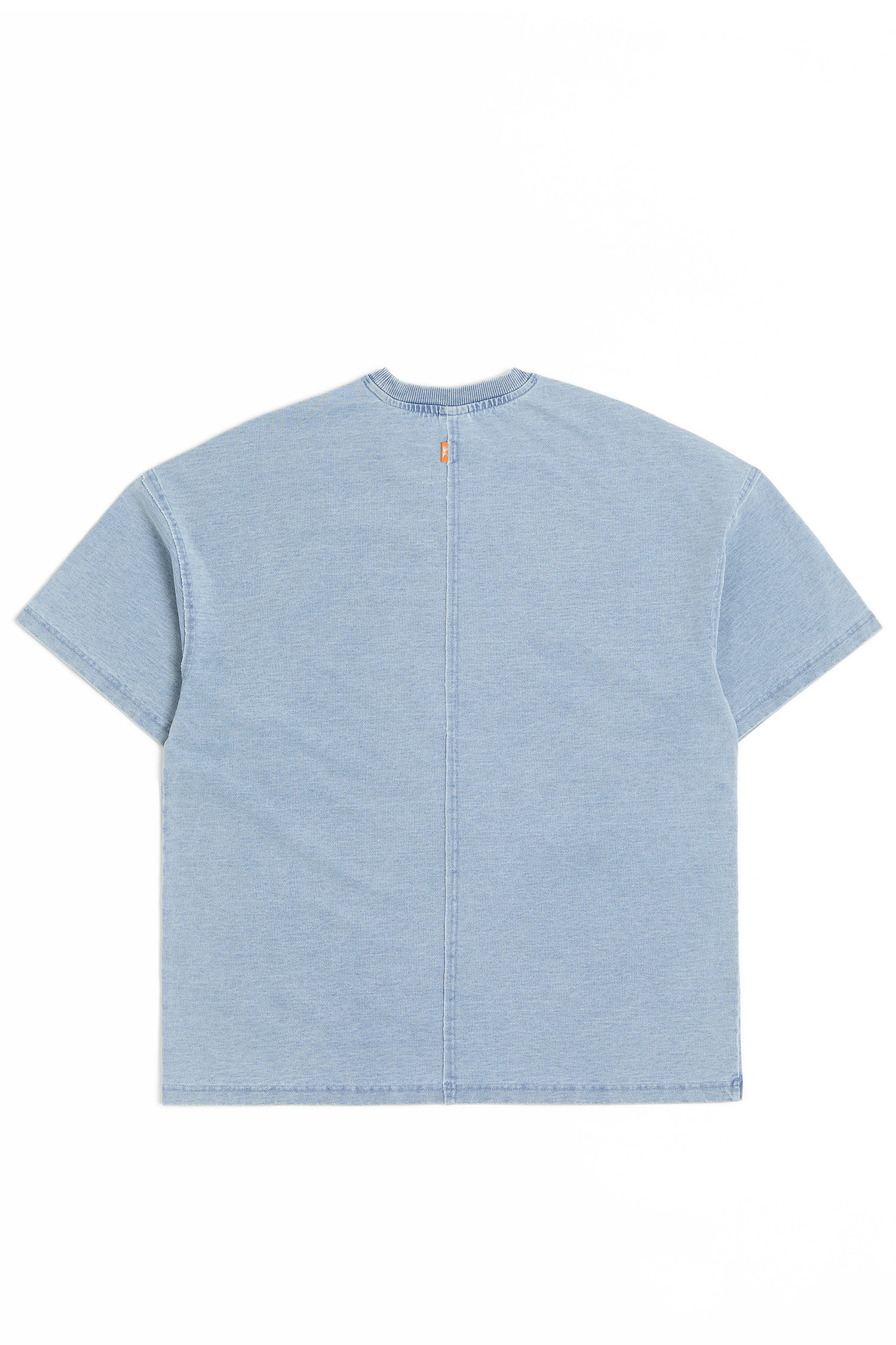 火山熱成像 牛仔短袖上衣(寬版)