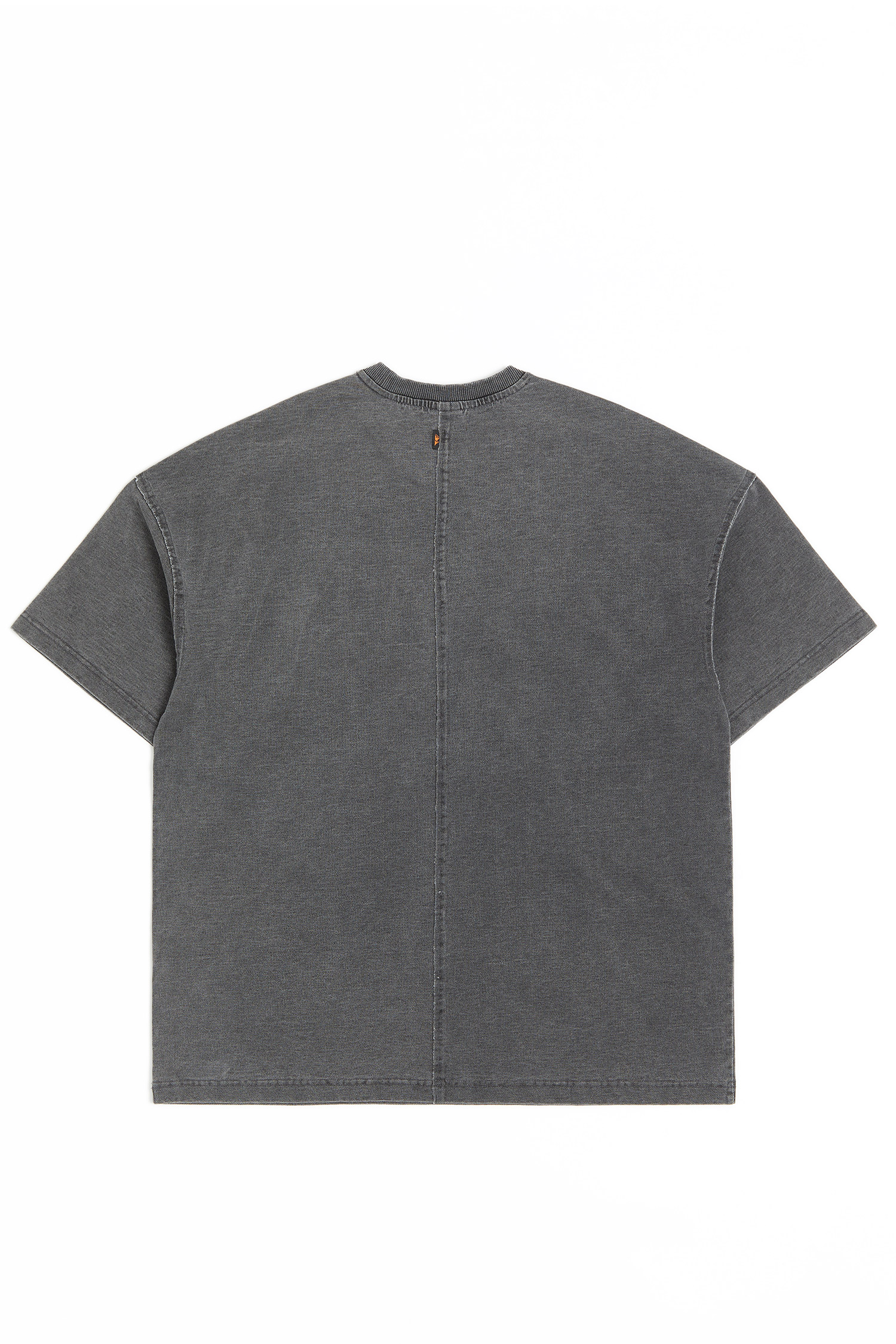 火山熱成像 牛仔短袖上衣(寬版)