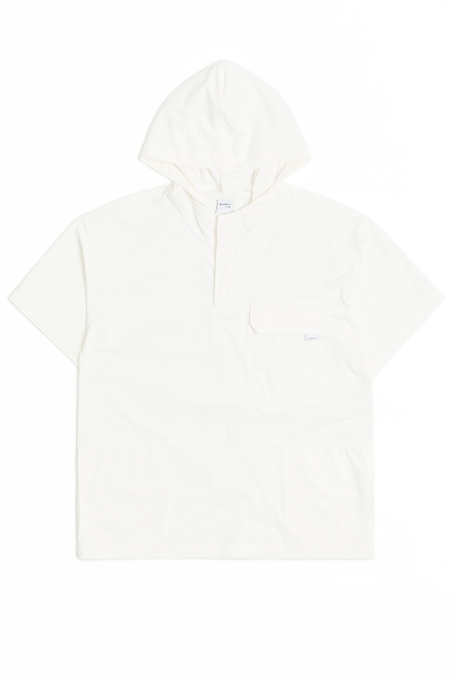 連帽多口袋 格紋短袖上衣