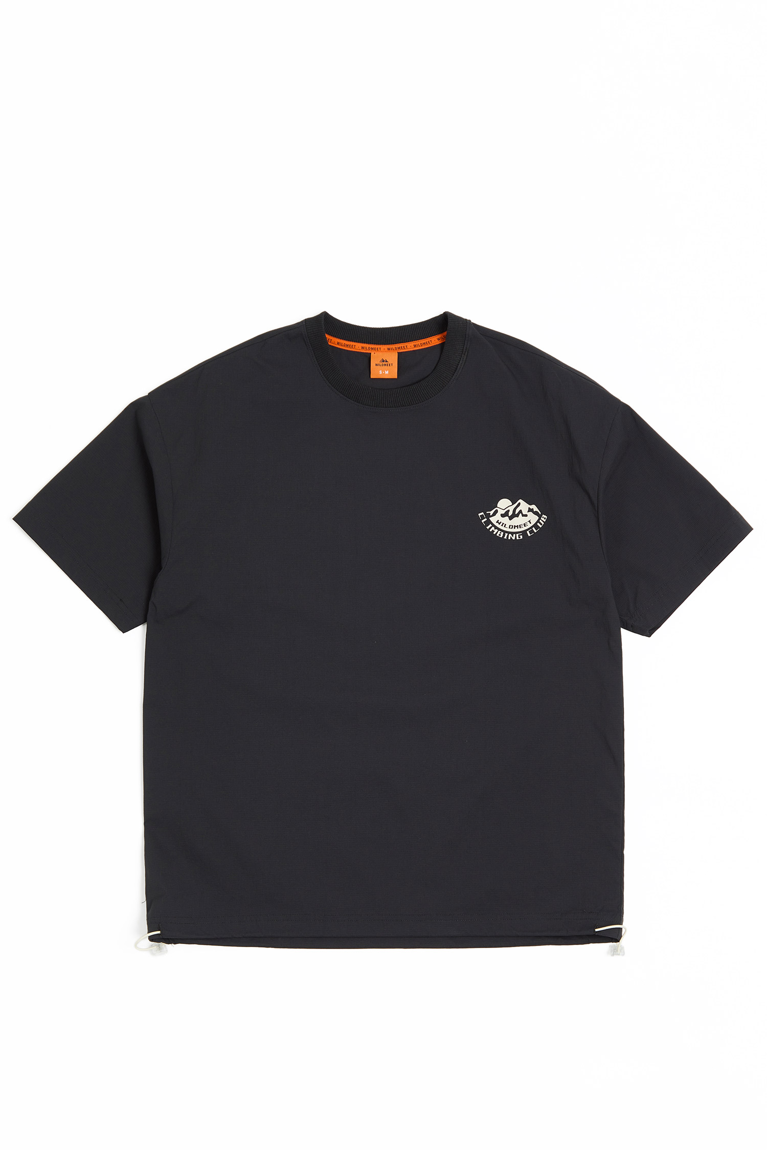 夢行山路 細紋彈性短袖上衣