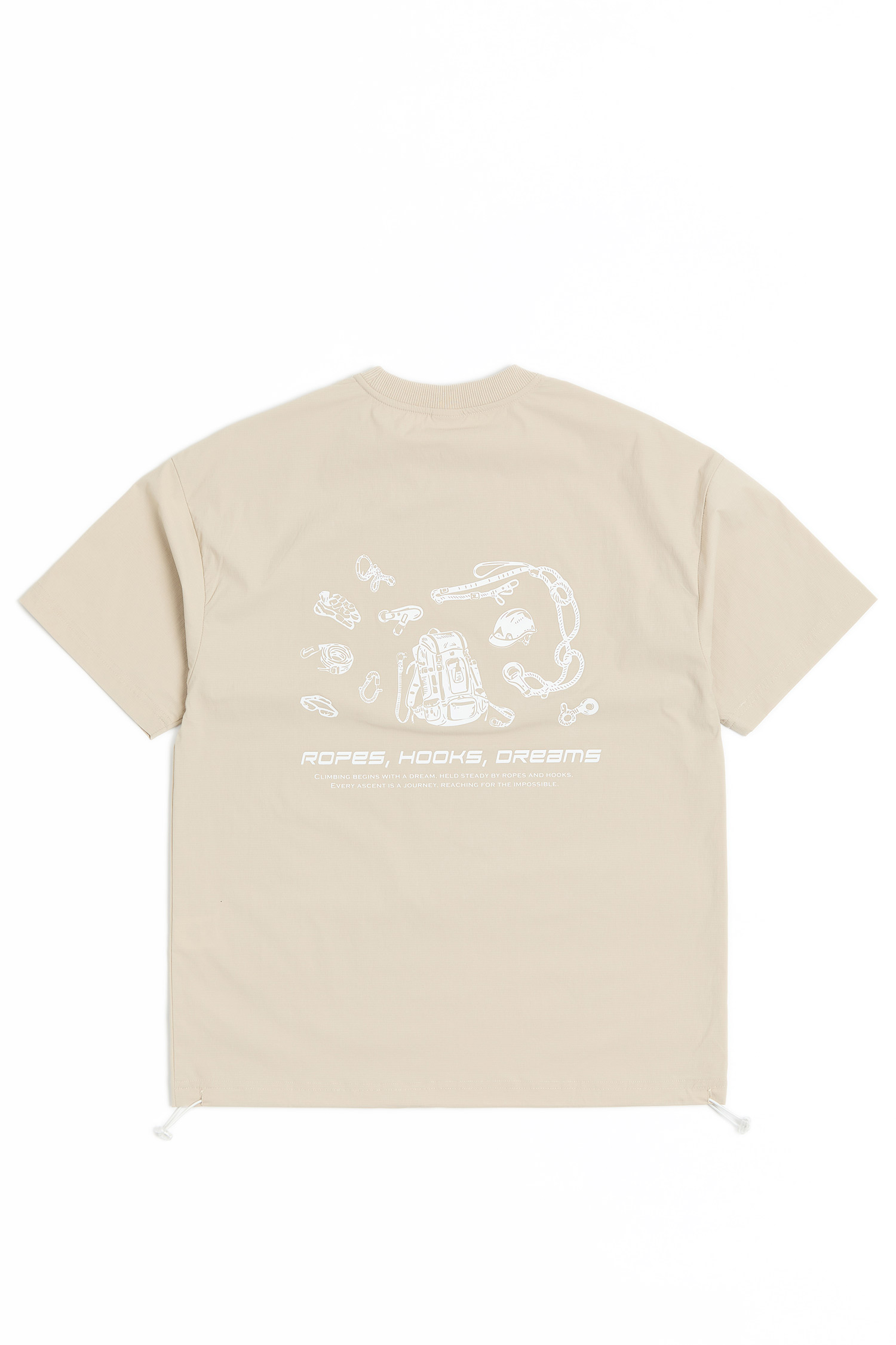 夢行山路 細紋彈性短袖上衣