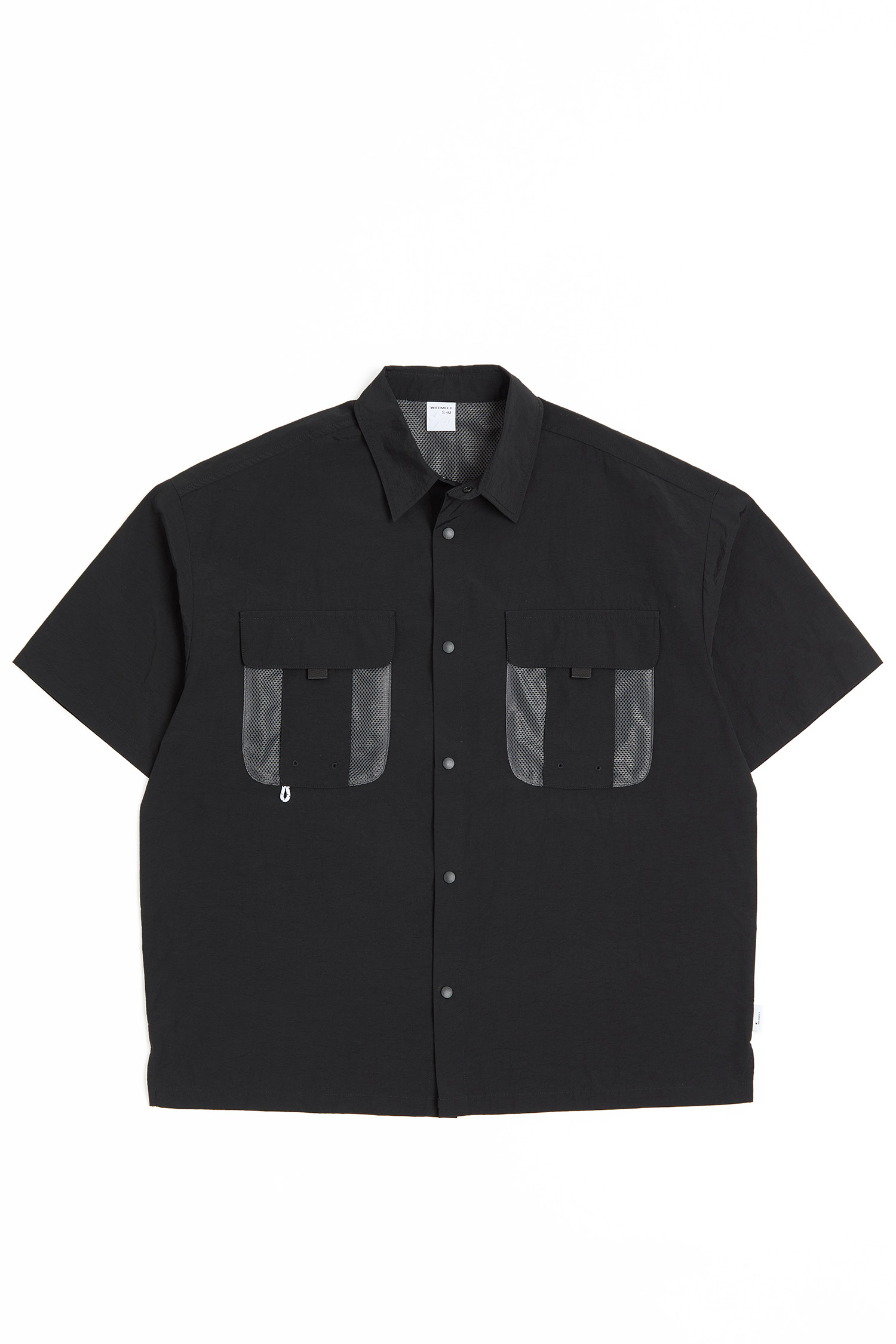 拼接貼袋 透氣短袖襯衫