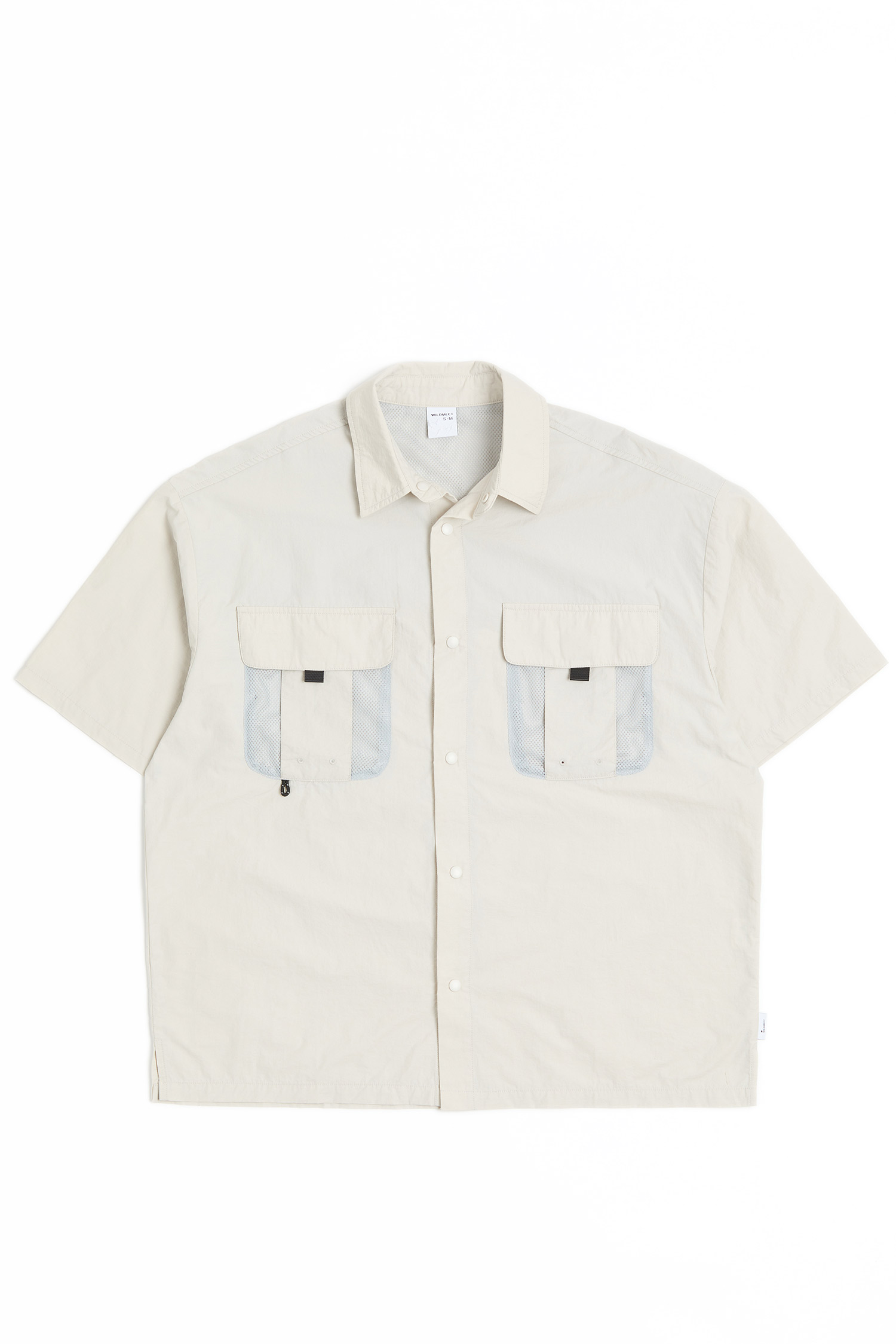 拼接貼袋 透氣短袖襯衫