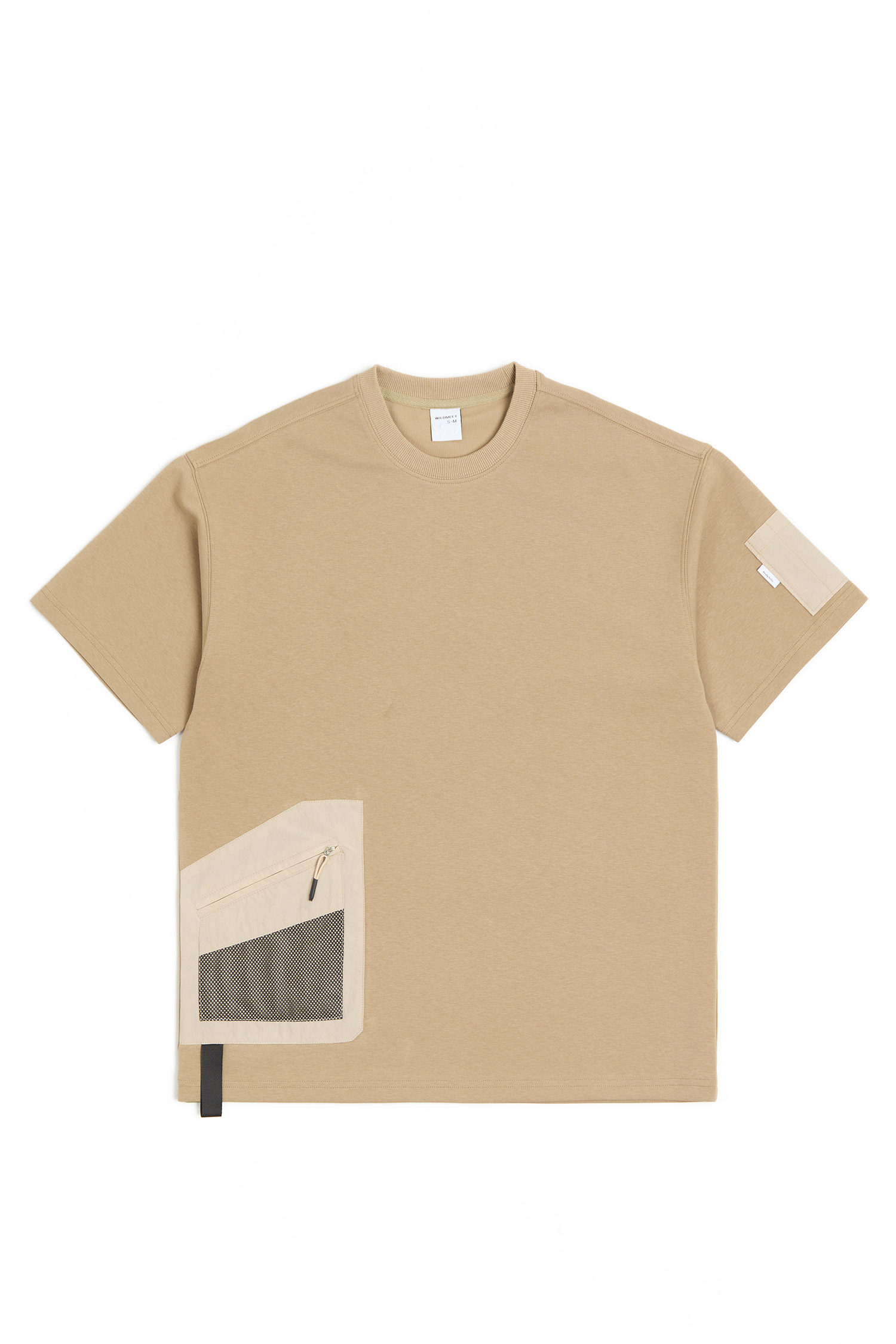 拼接貼袋 舒適棉感短袖上衣