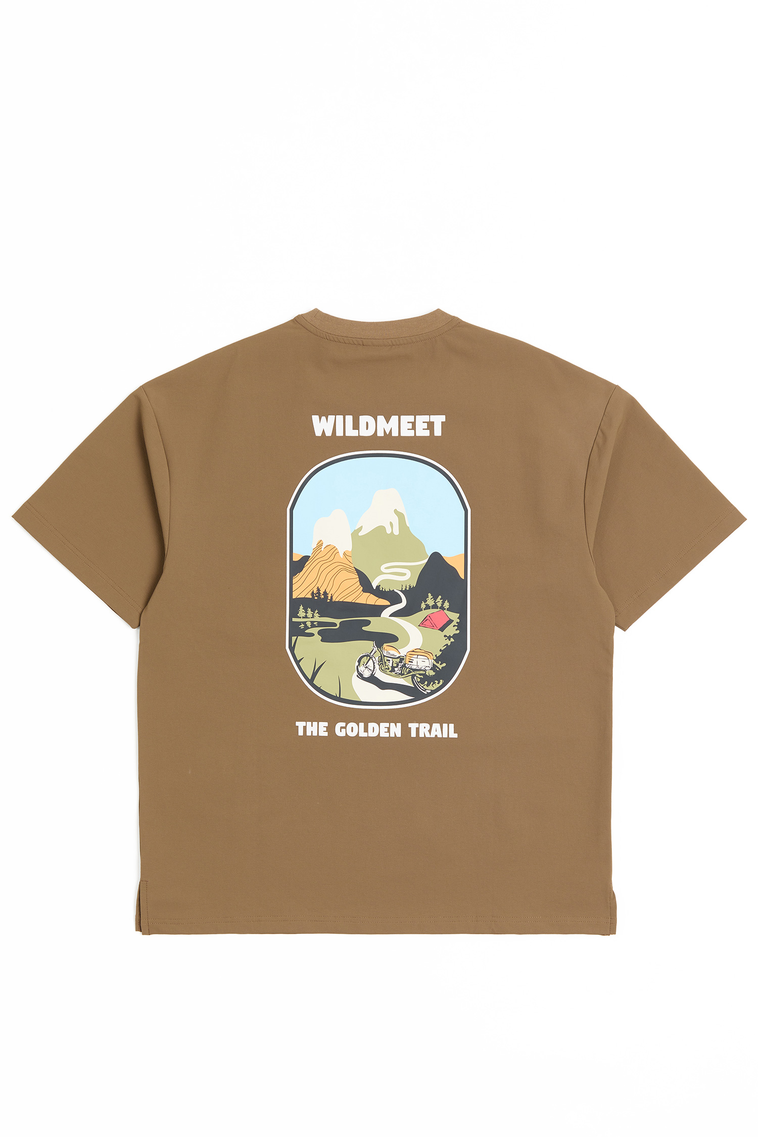 秘境小路 紋理彈性短袖上衣