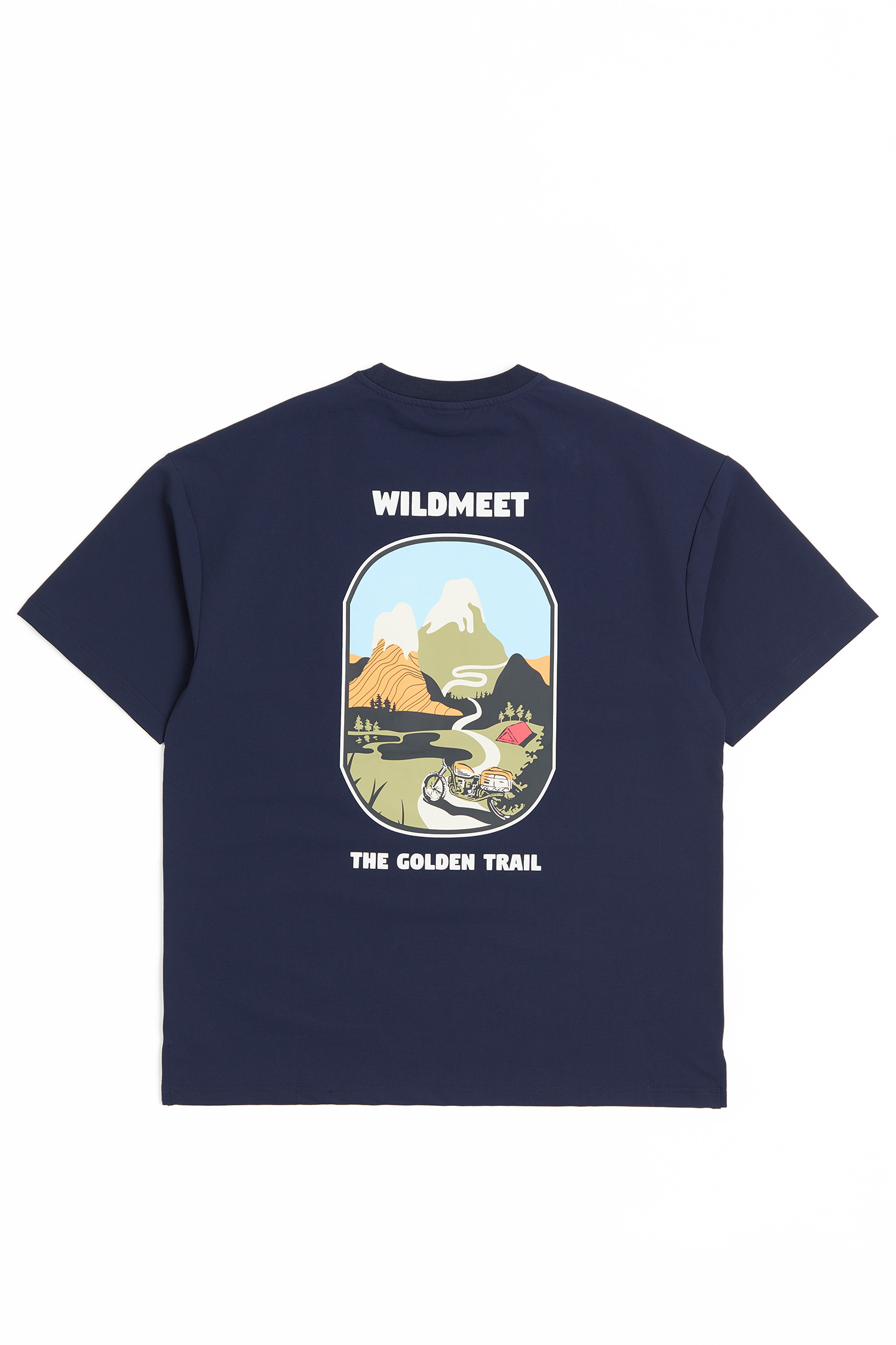 秘境小路 紋理彈性短袖上衣