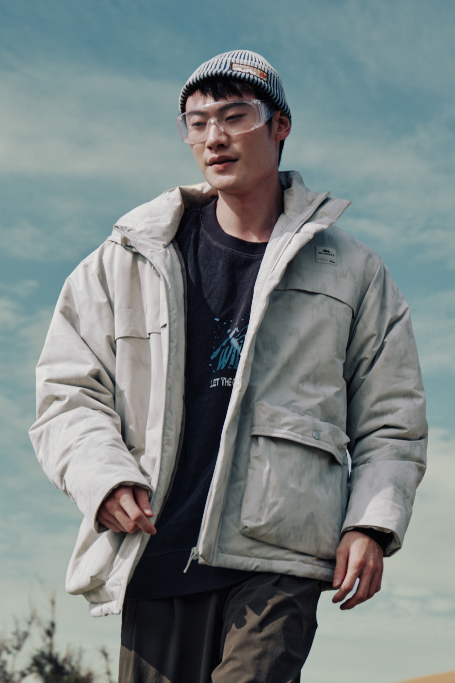 機能扎染鋪棉 連帽外套