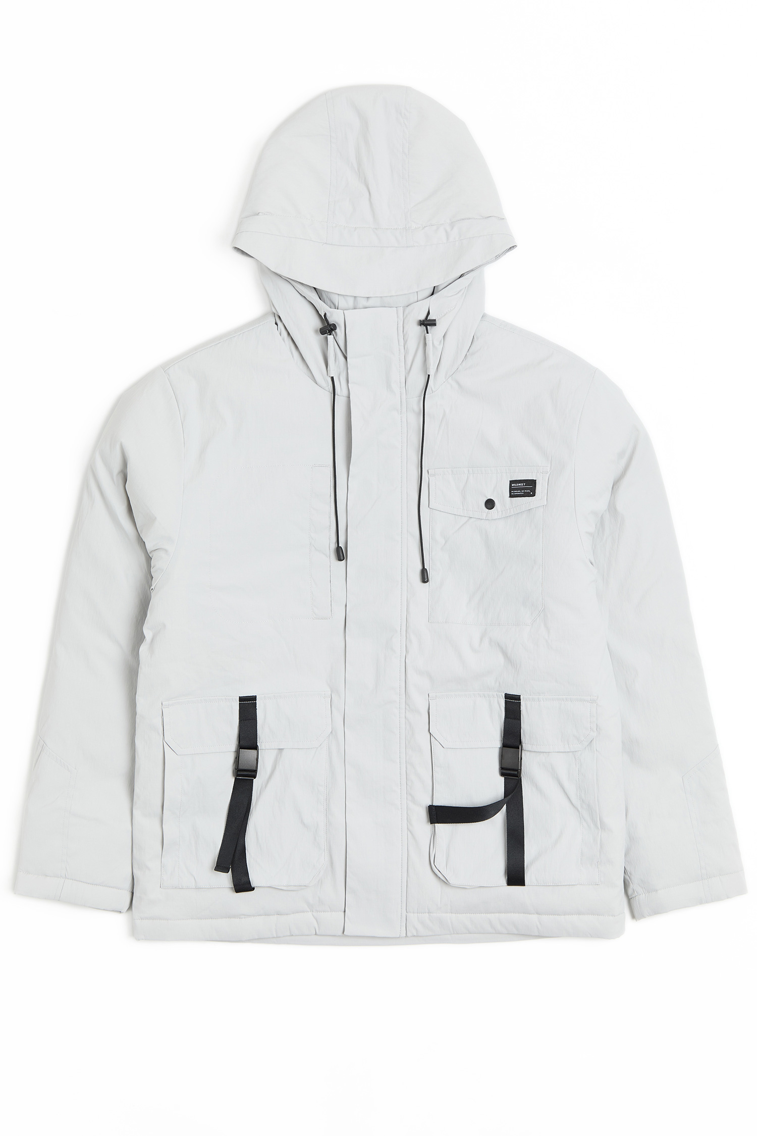 機能防潑水 格紋鋪棉外套