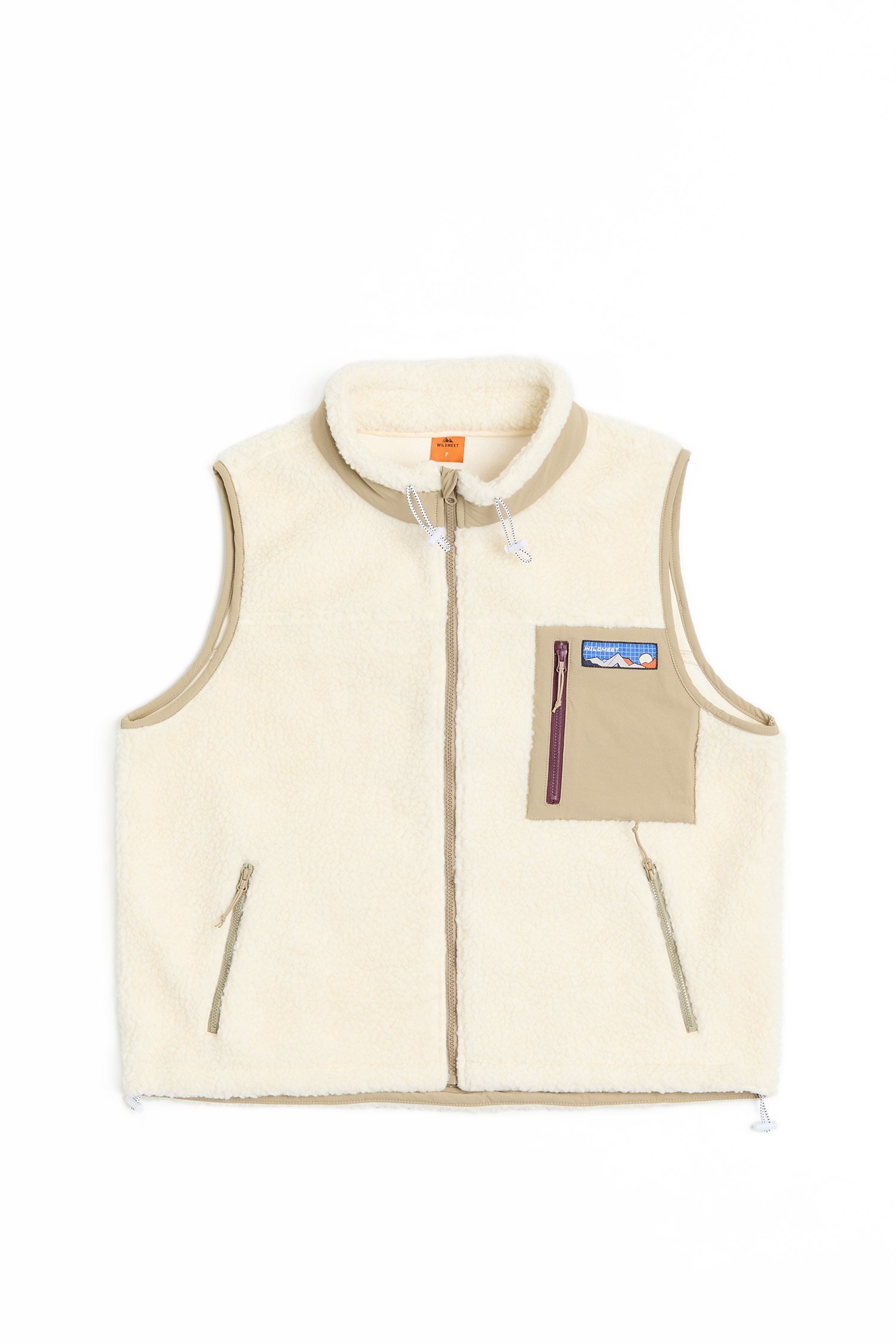 破曉山脊 拼接毛絨保暖背心