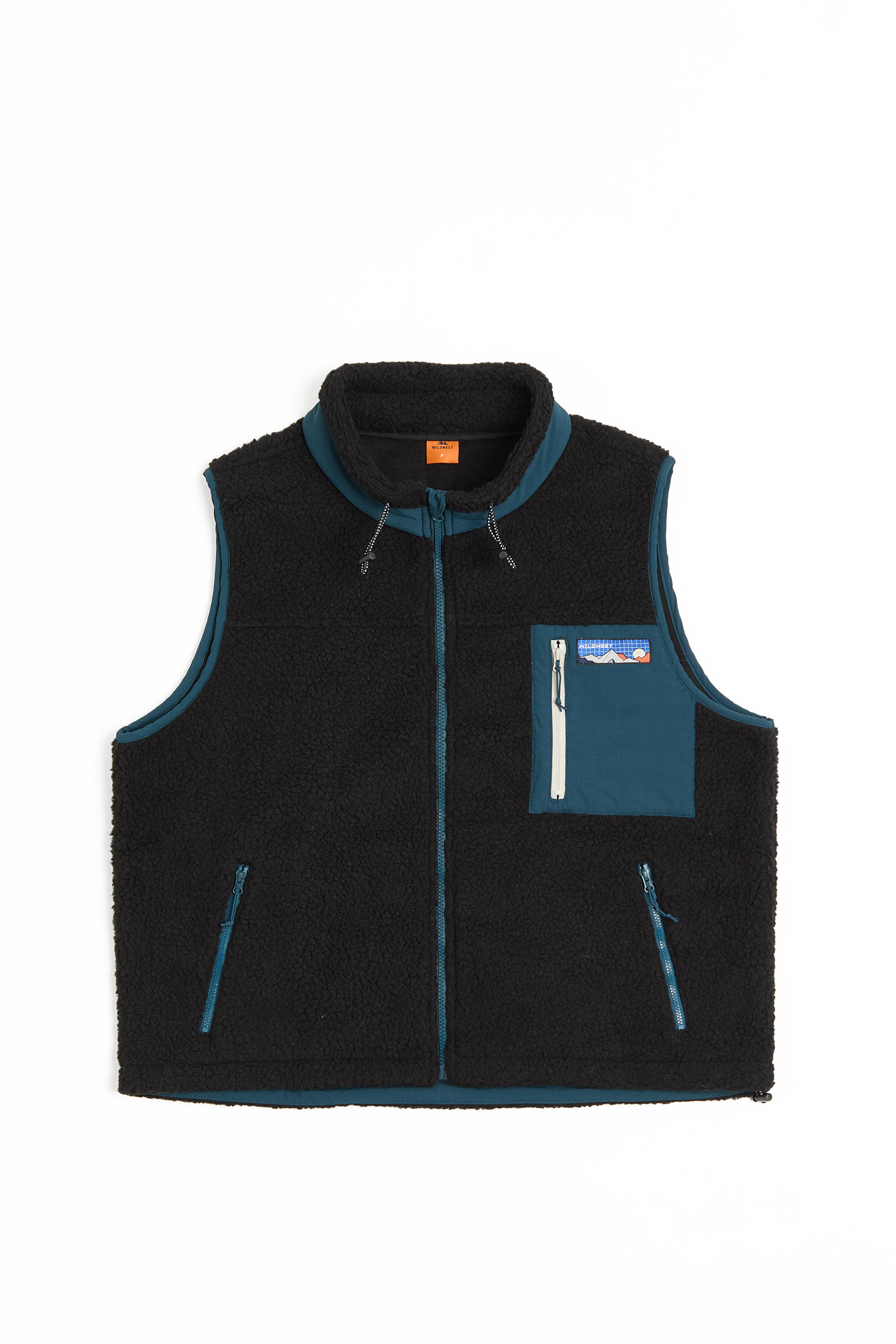 破曉山脊 拼接毛絨保暖背心