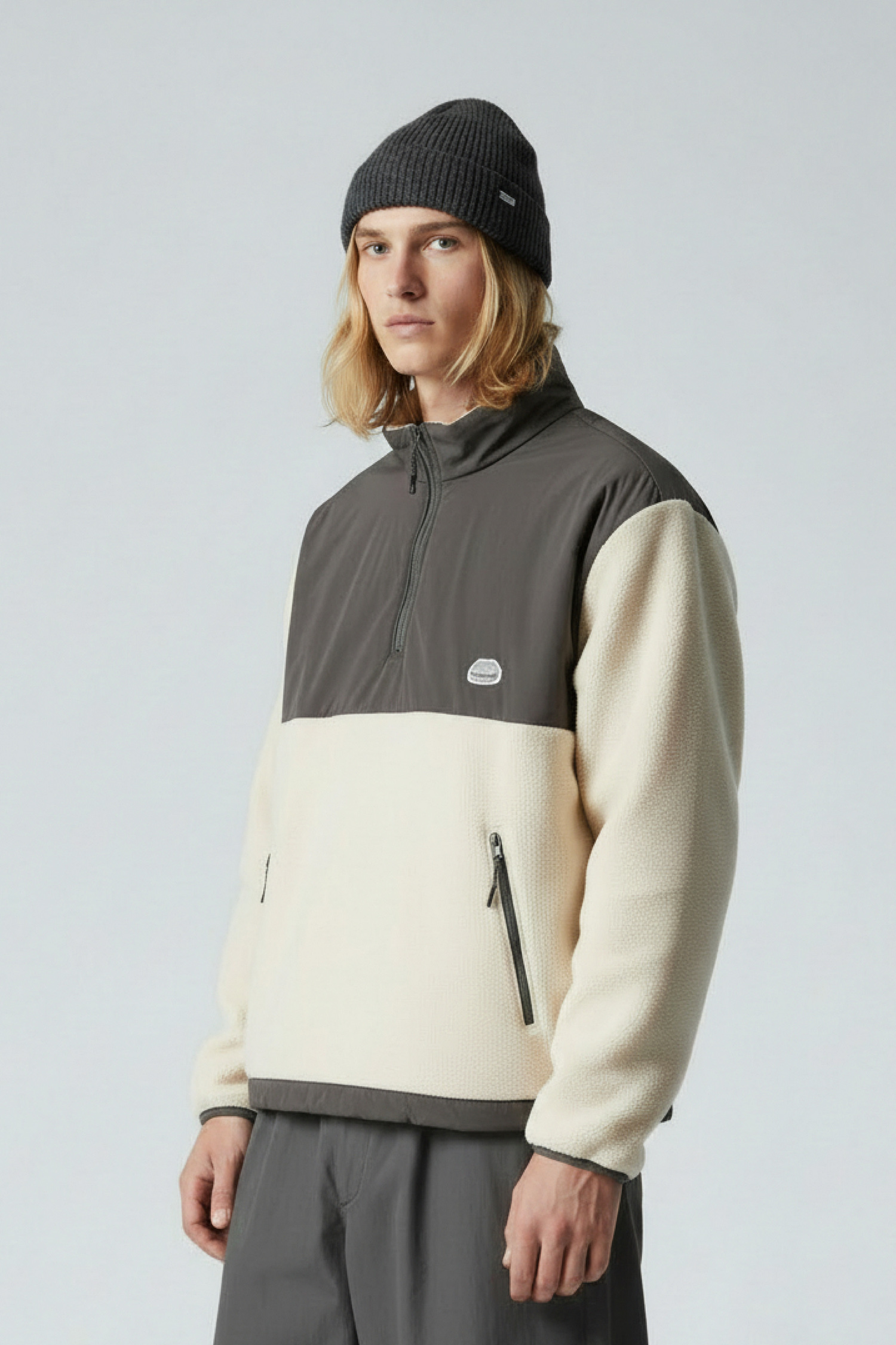 冒險夥伴 拉鍊領刷毛長袖上衣