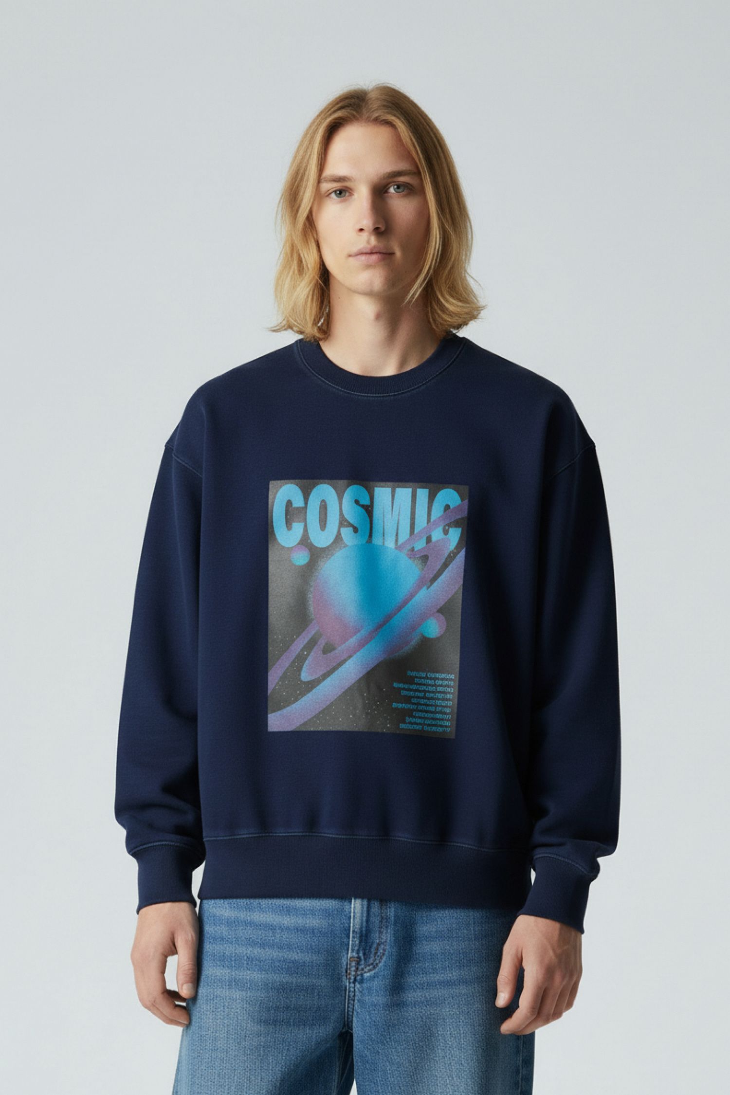 宇宙無限大 水洗刷毛長袖上衣