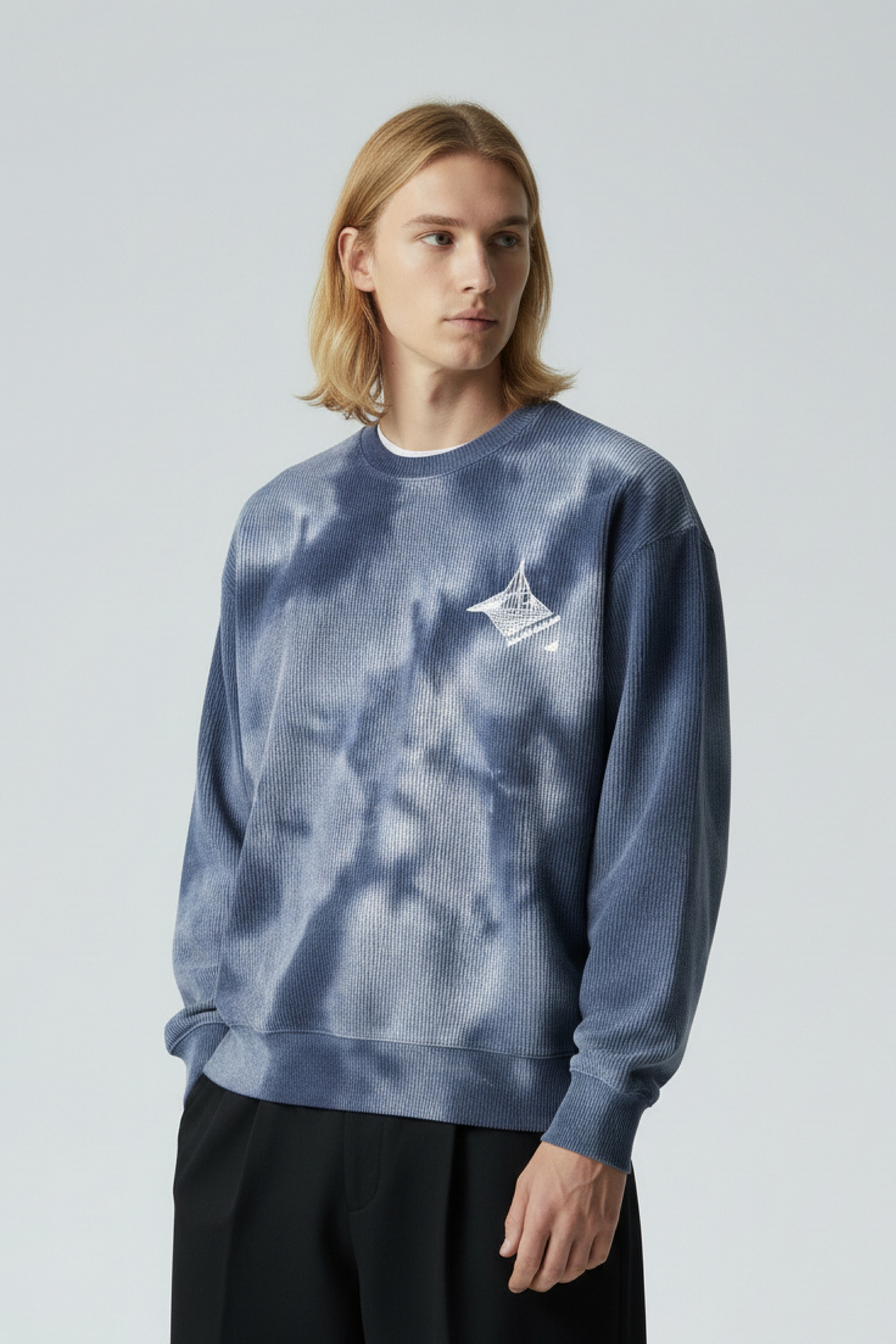 星際引力 扎染針織 圓領長袖上衣