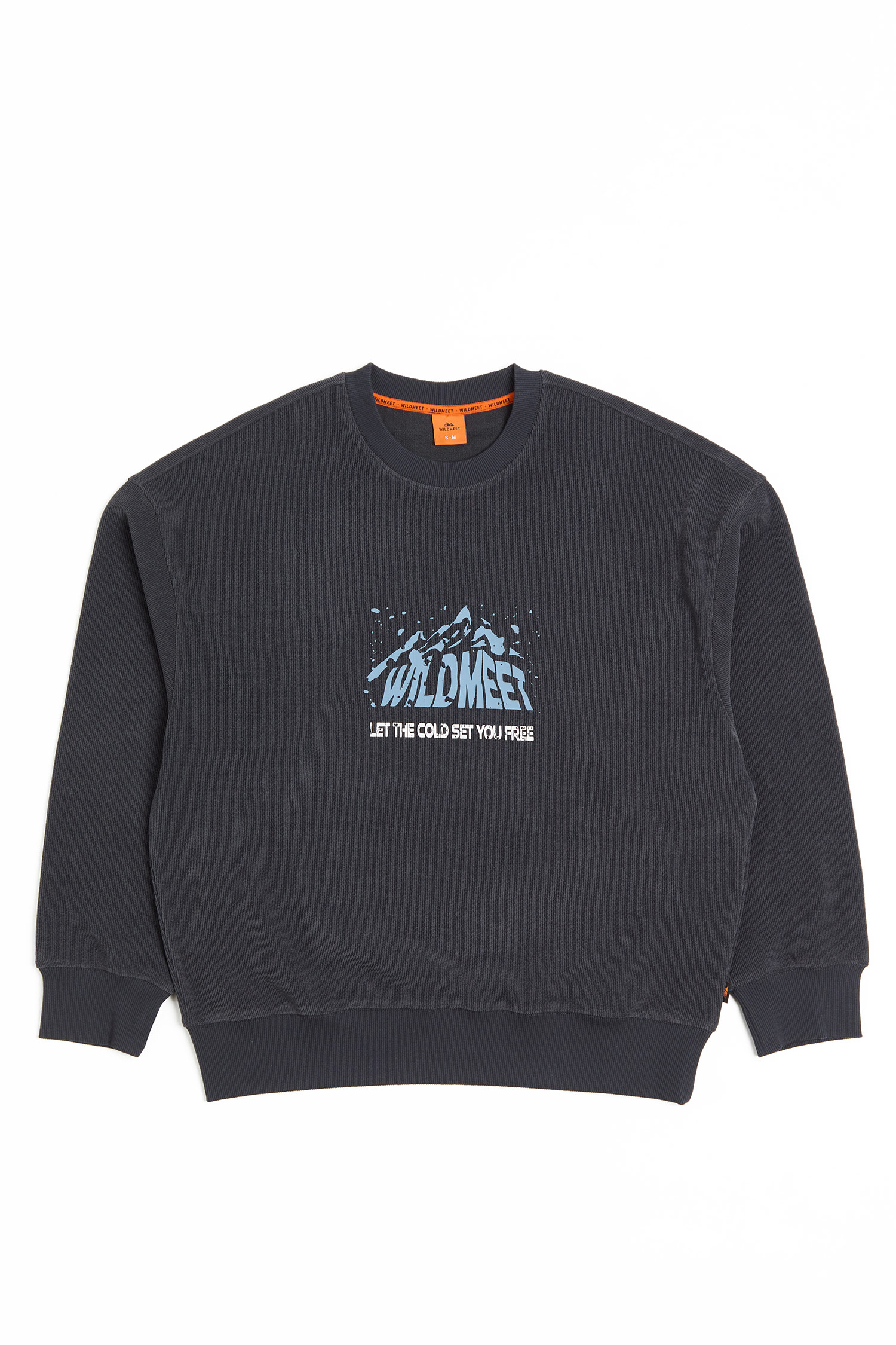 無懼無畏 棉絨豎斜織紋長袖上衣