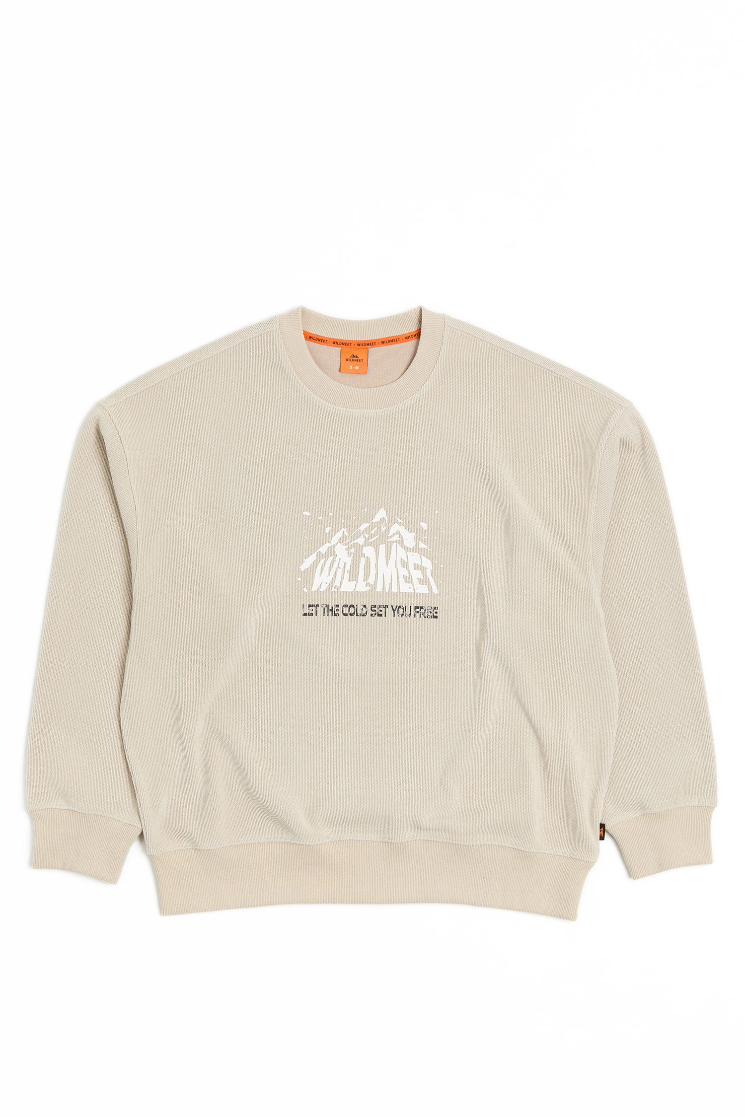 無懼無畏 棉絨豎斜織紋長袖上衣