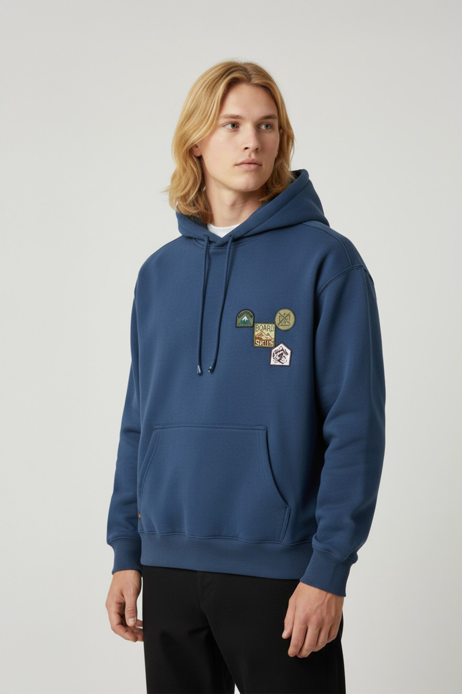 極地探險 繡章毛絨保暖連帽上衣