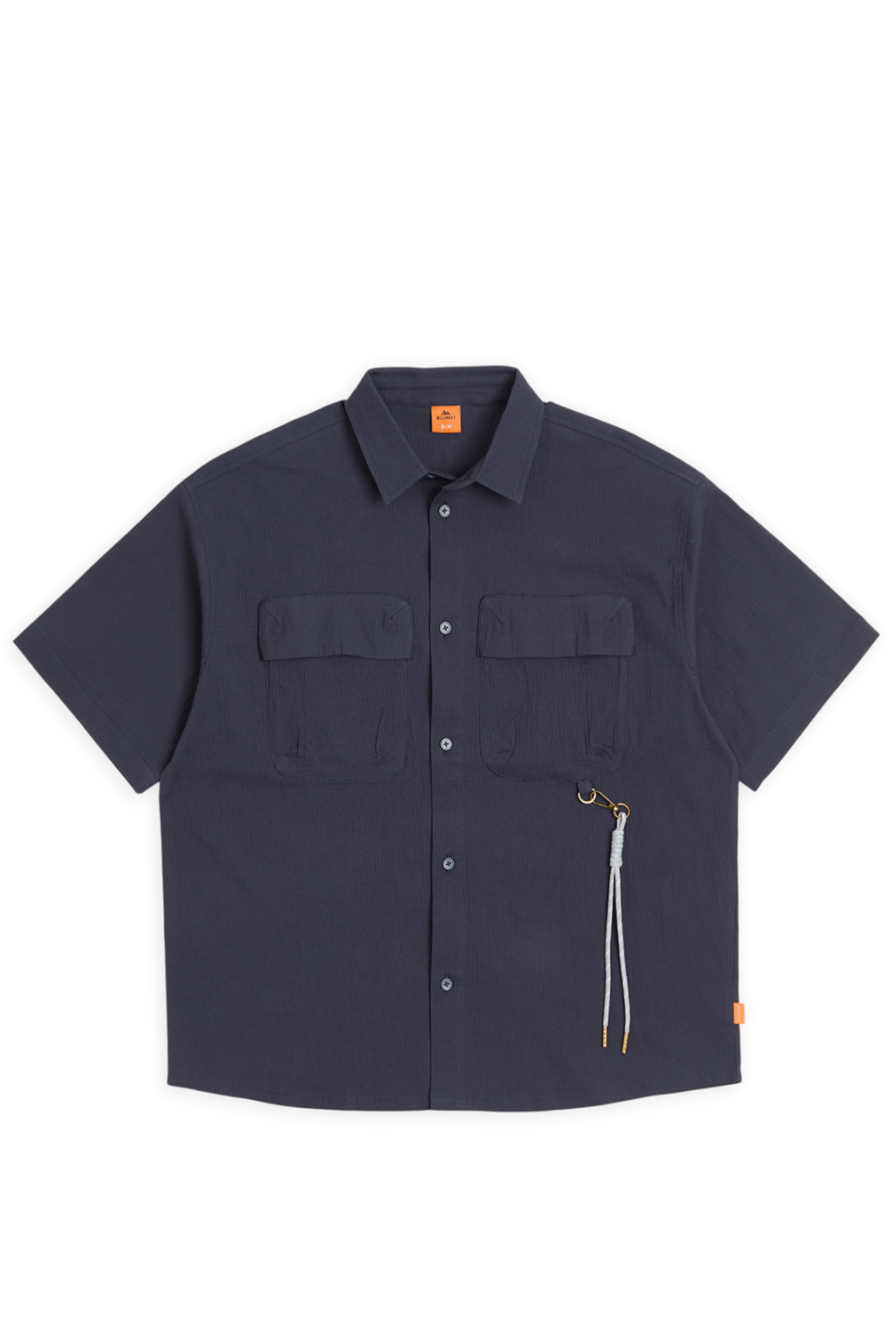 質感織紋 輕量貼袋短袖襯衫