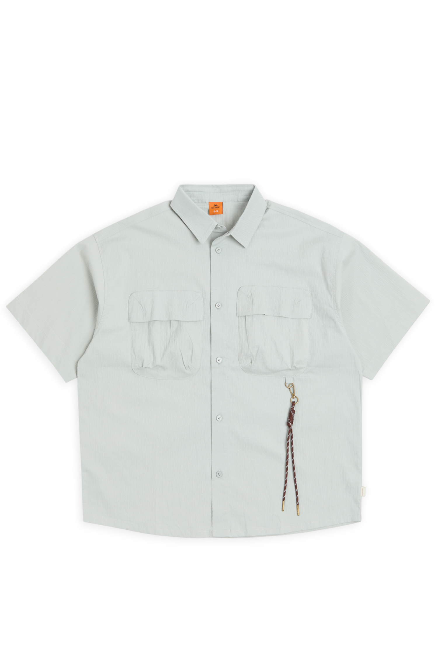 質感織紋 輕量貼袋短袖襯衫