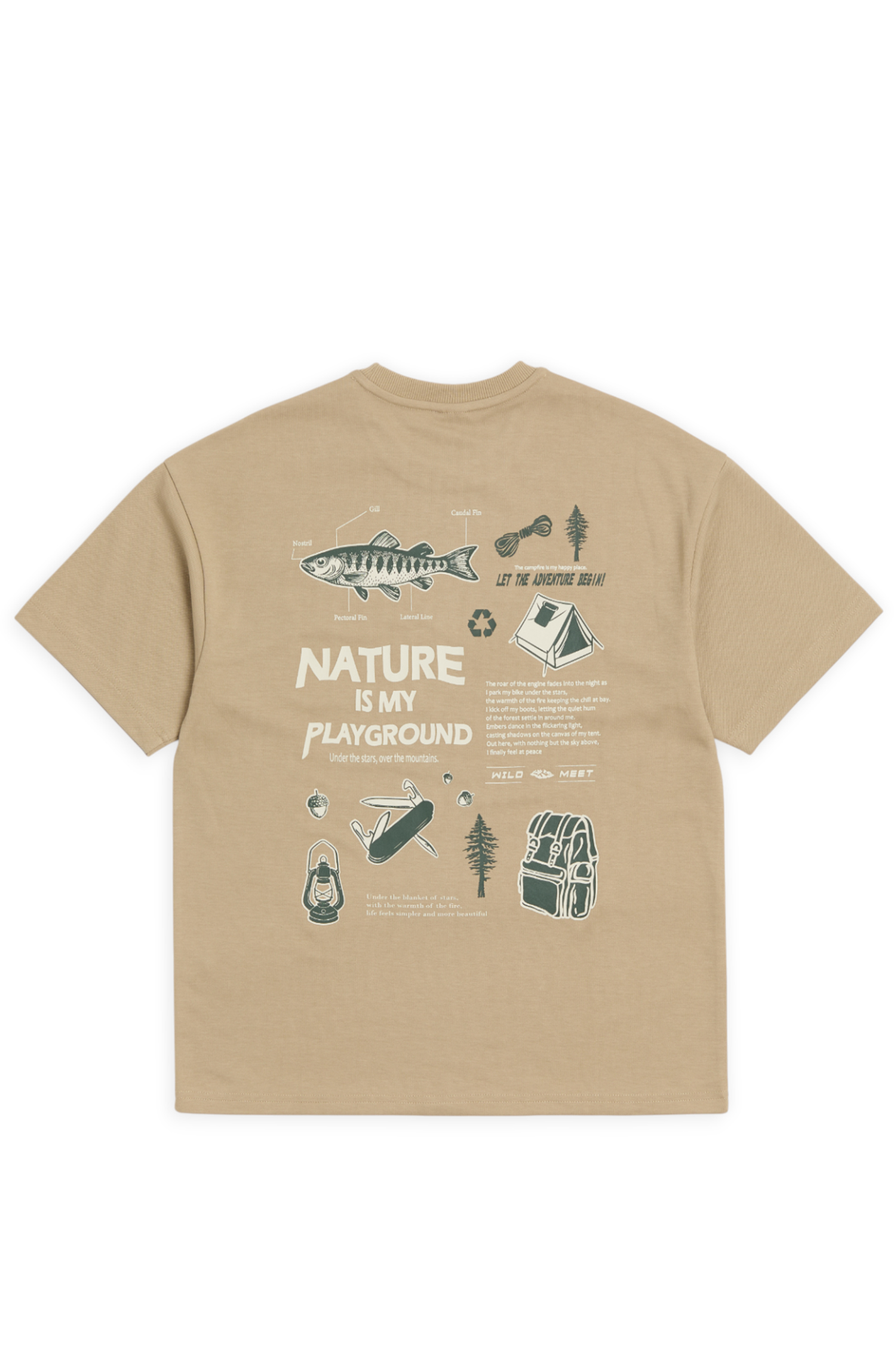 交織菱紋鱒魚短袖上衣