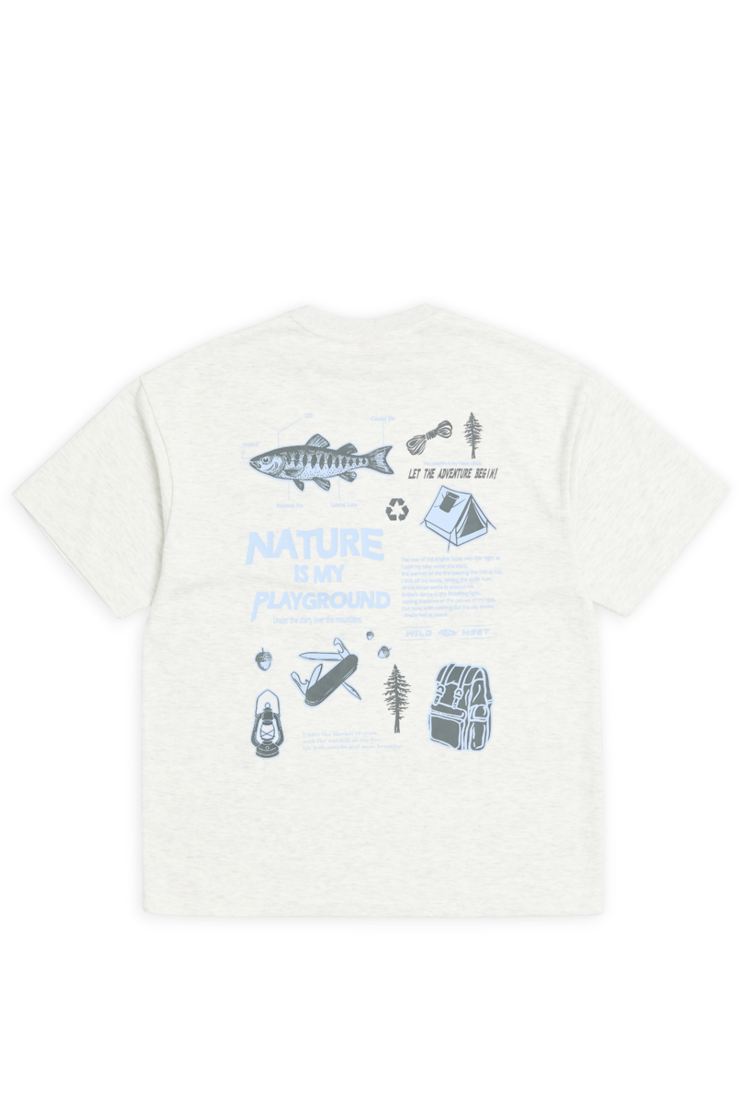 交織菱紋鱒魚短袖上衣