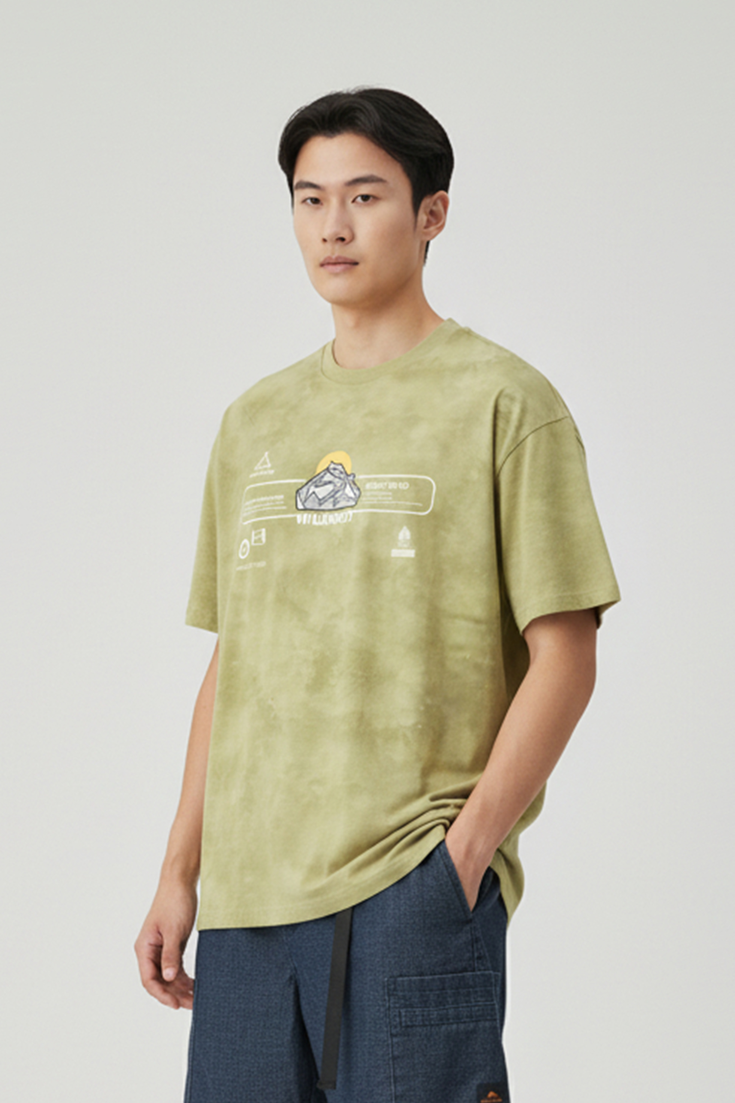 凹逗咖 扎染空氣層短袖上衣