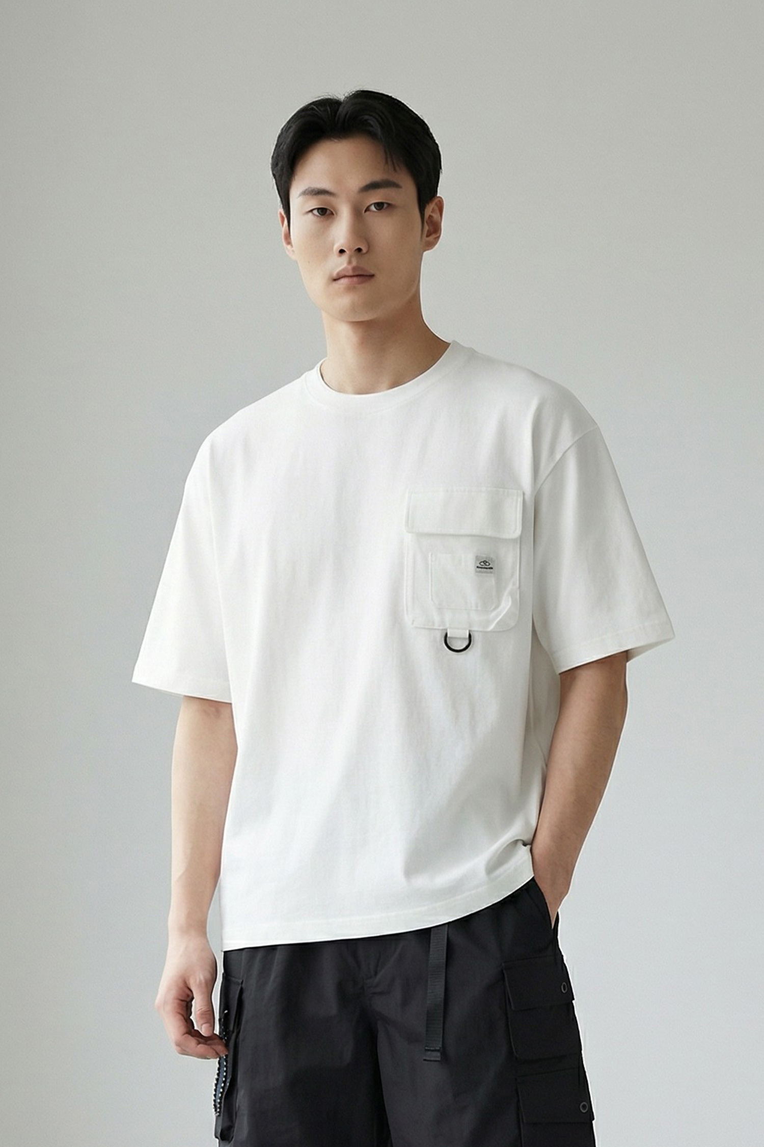 寬短版 朝聖之路 格紋彈性短袖上衣