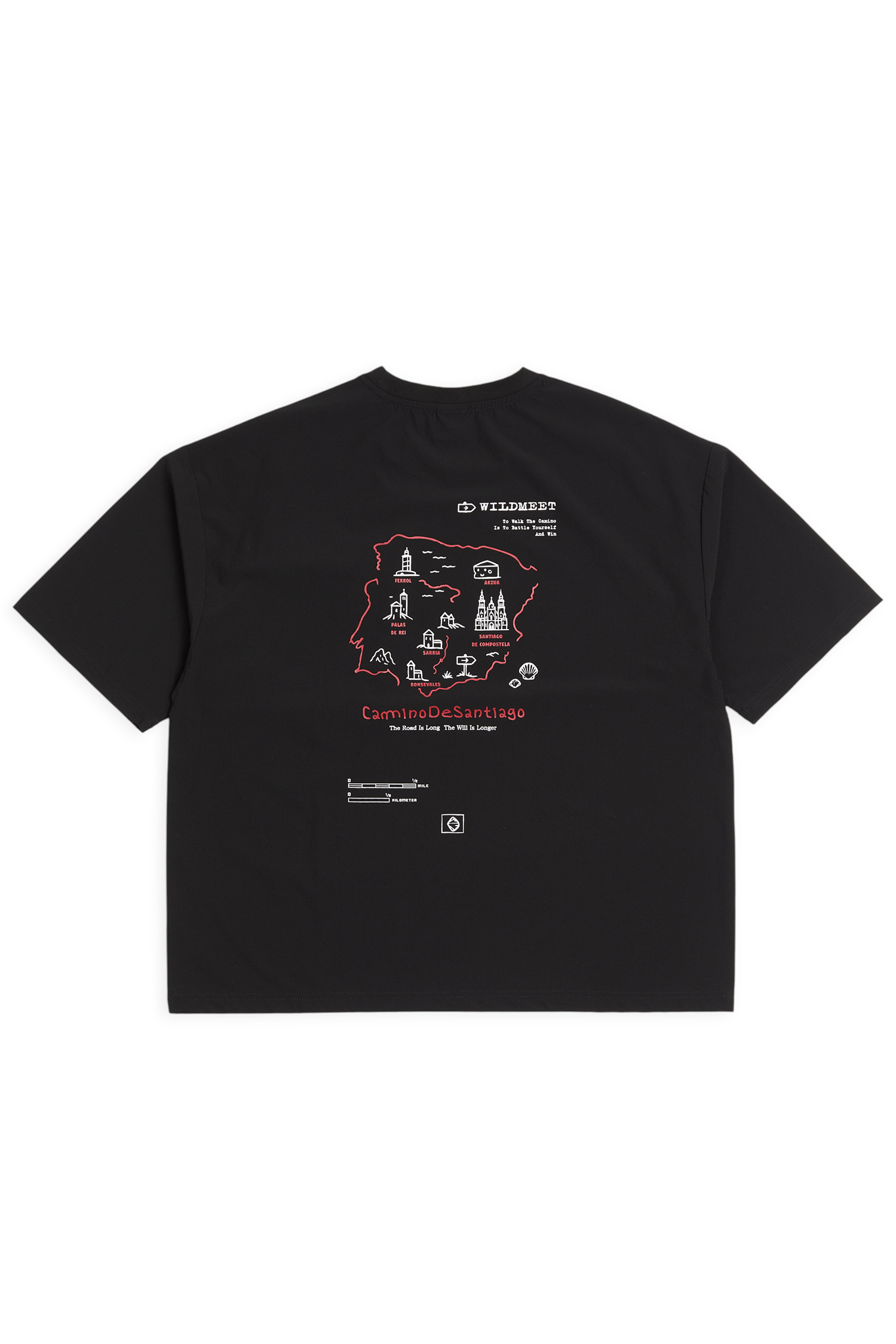 寬短版 朝聖之路 格紋彈性短袖上衣