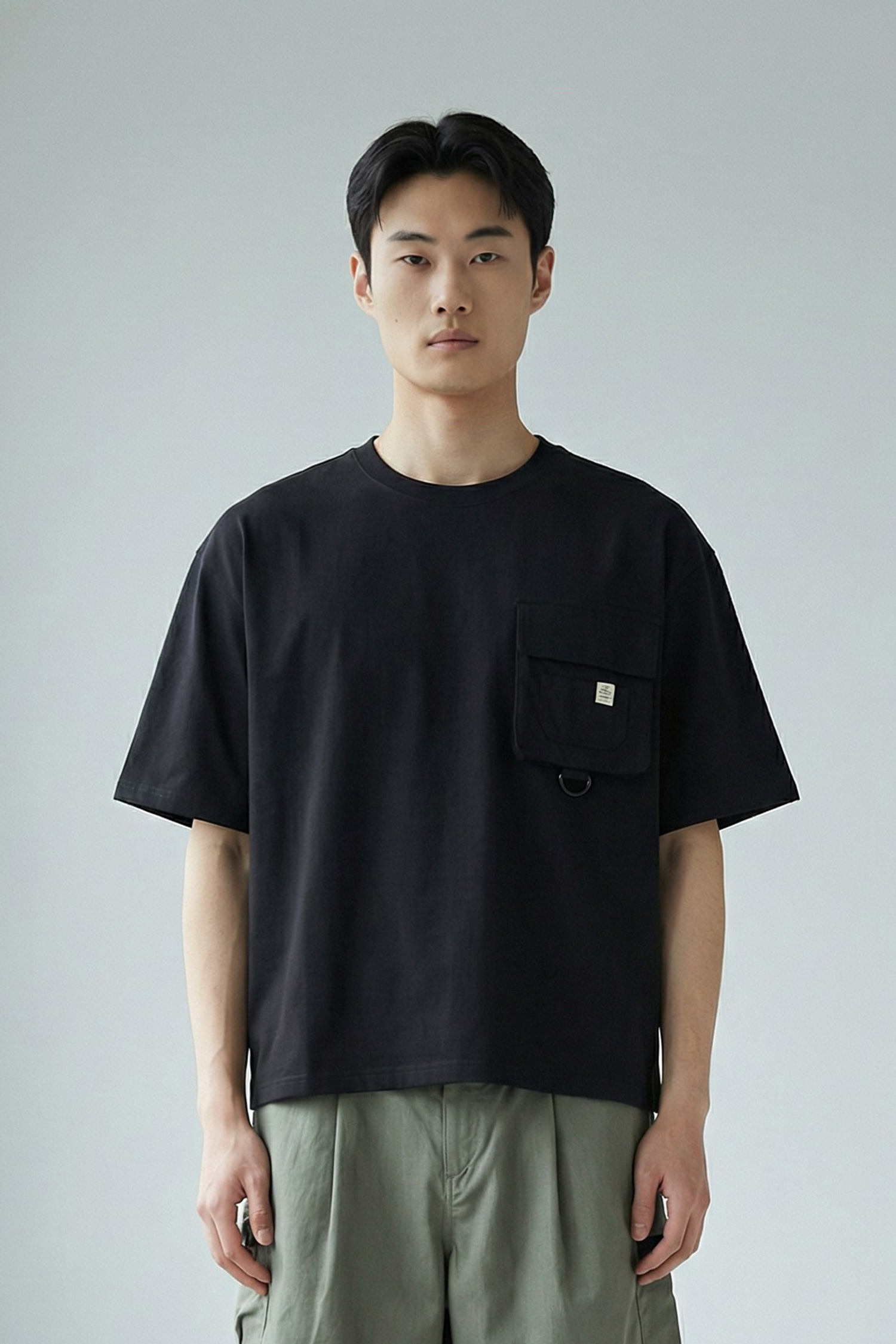 寬短版 朝聖之路 格紋彈性短袖上衣