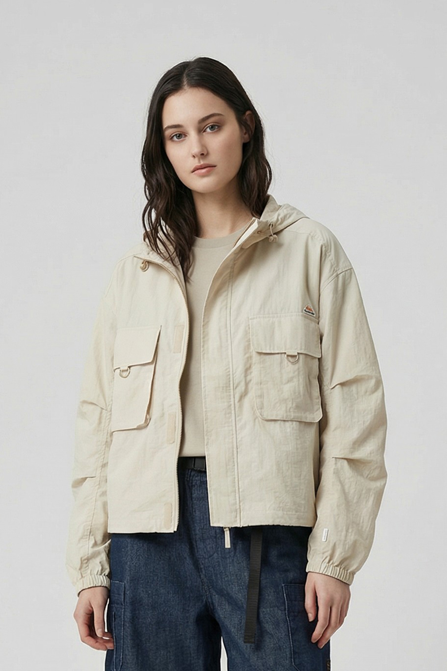 機能抗曬 瞬涼方格紋連帽外套