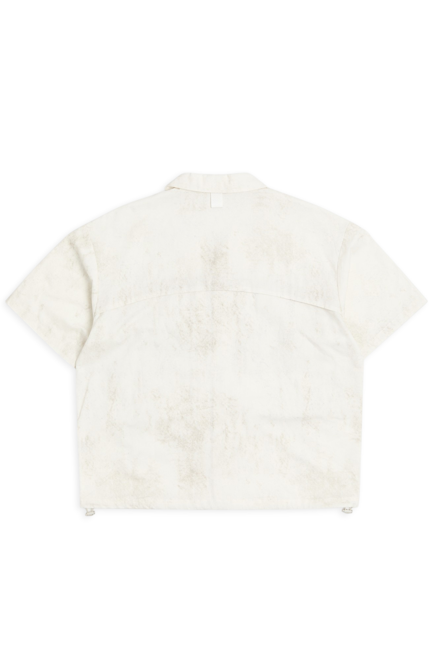 古巴領 扎染印刷 多口袋罩衫