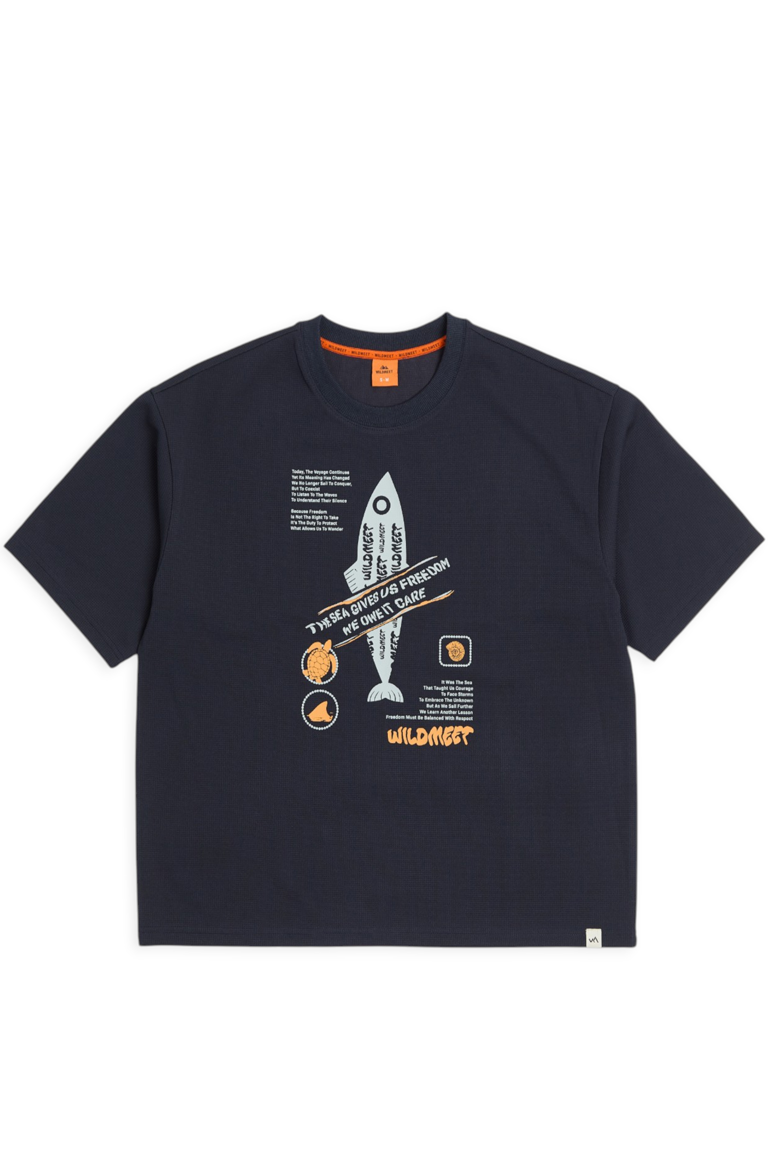 永續海洋 BOXY華夫格短袖上衣