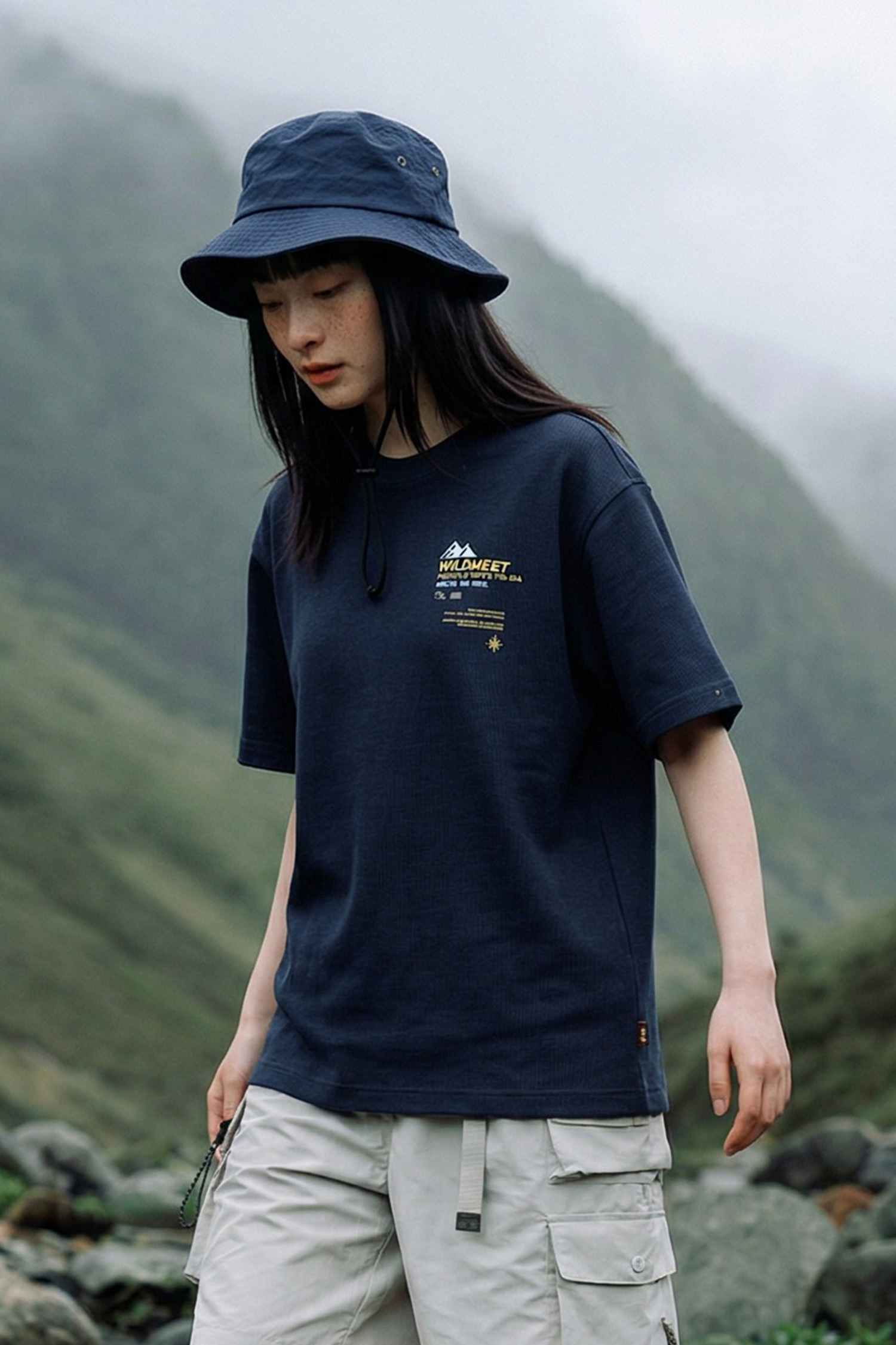 浪花速乾雙色短袖上衣