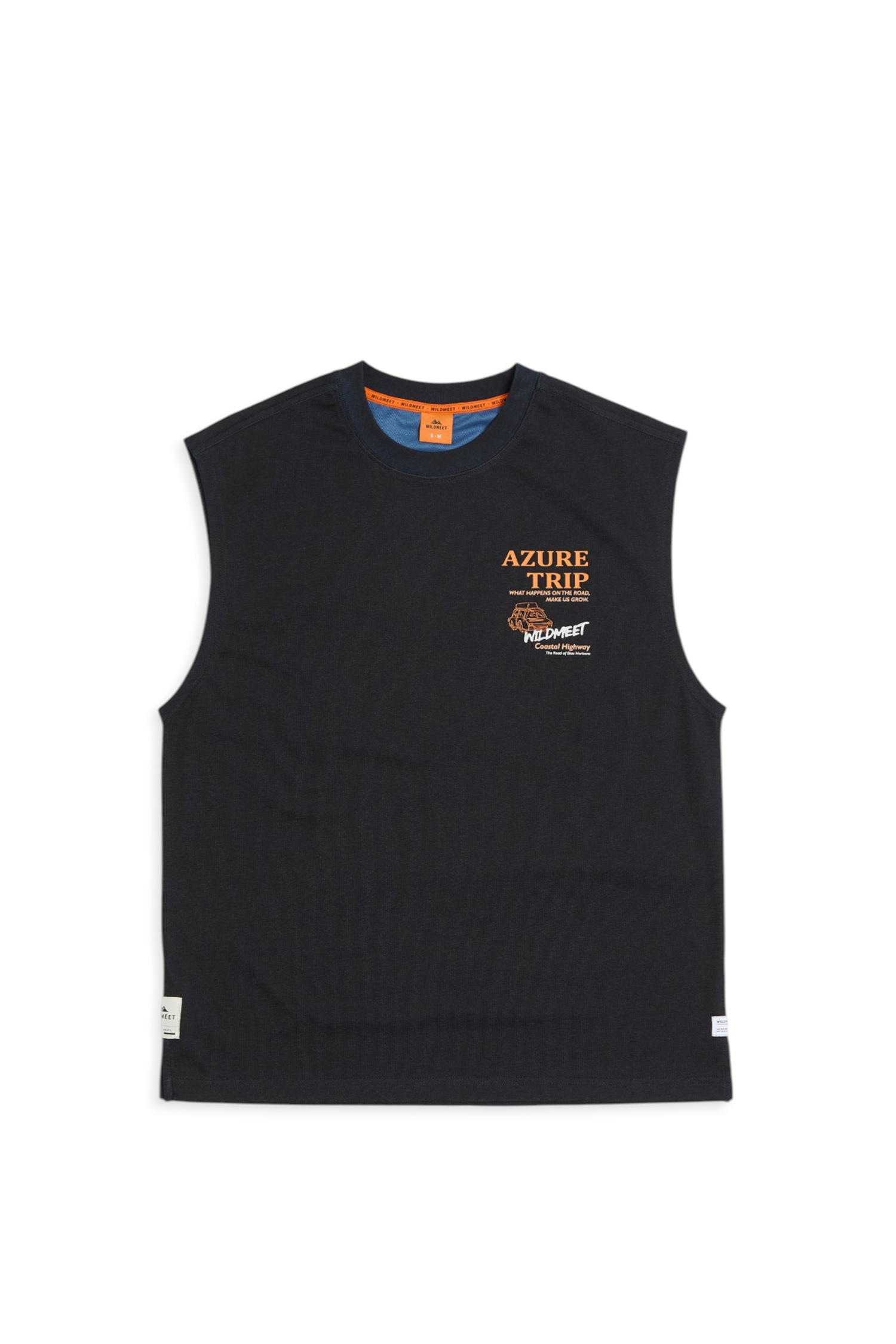 海岸速乾雙色無袖上衣