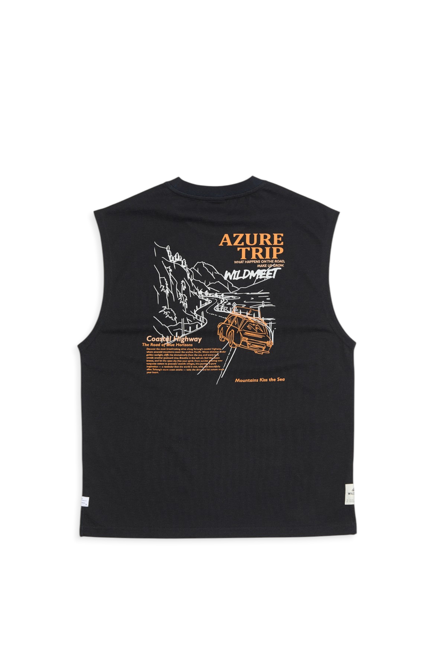 海岸速乾雙色無袖上衣