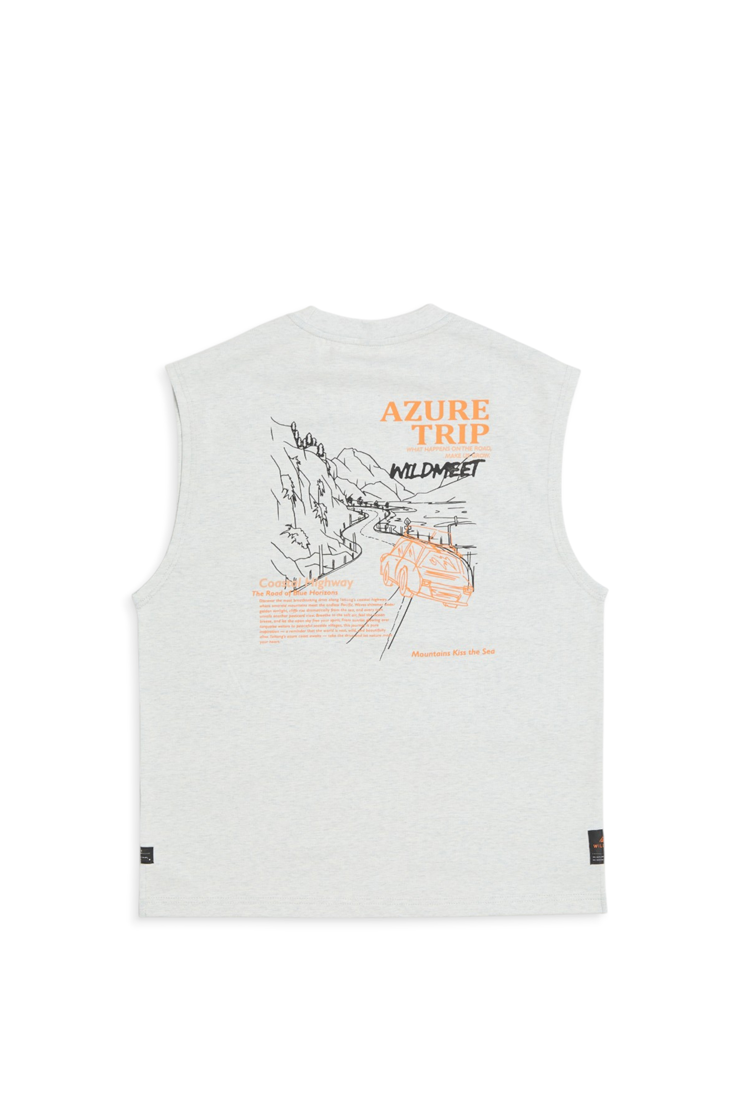 海岸速乾雙色無袖上衣