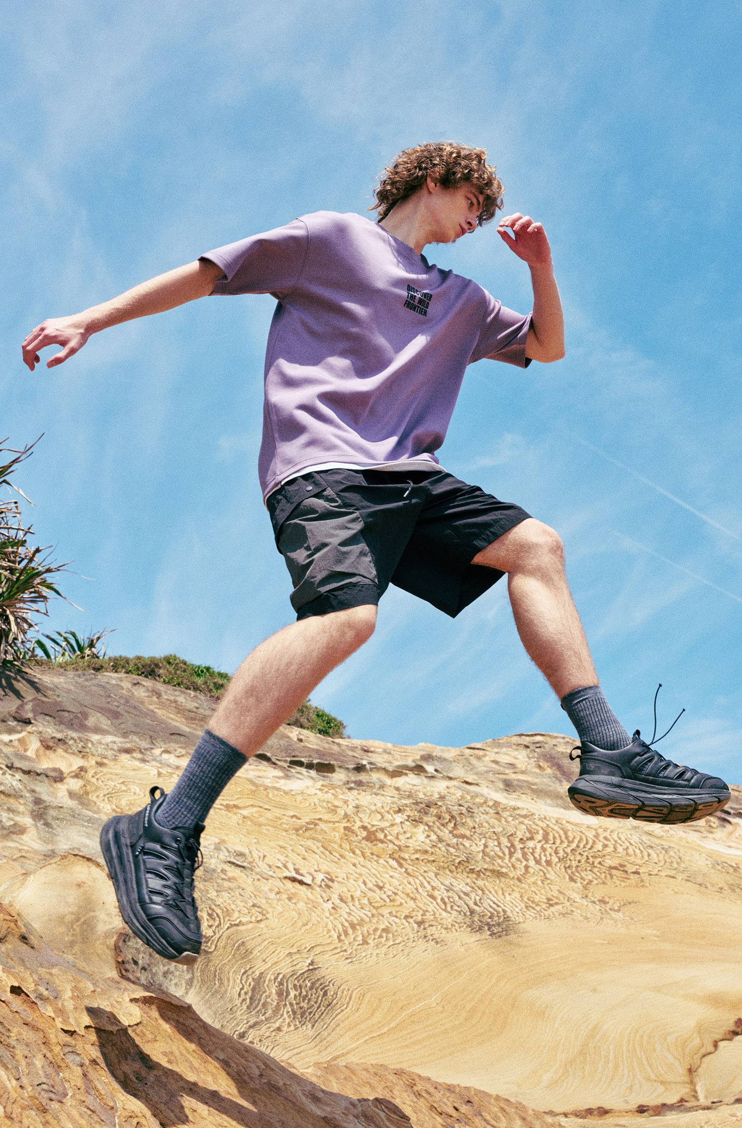 WILDMEET 拼接造型 速乾機能短褲