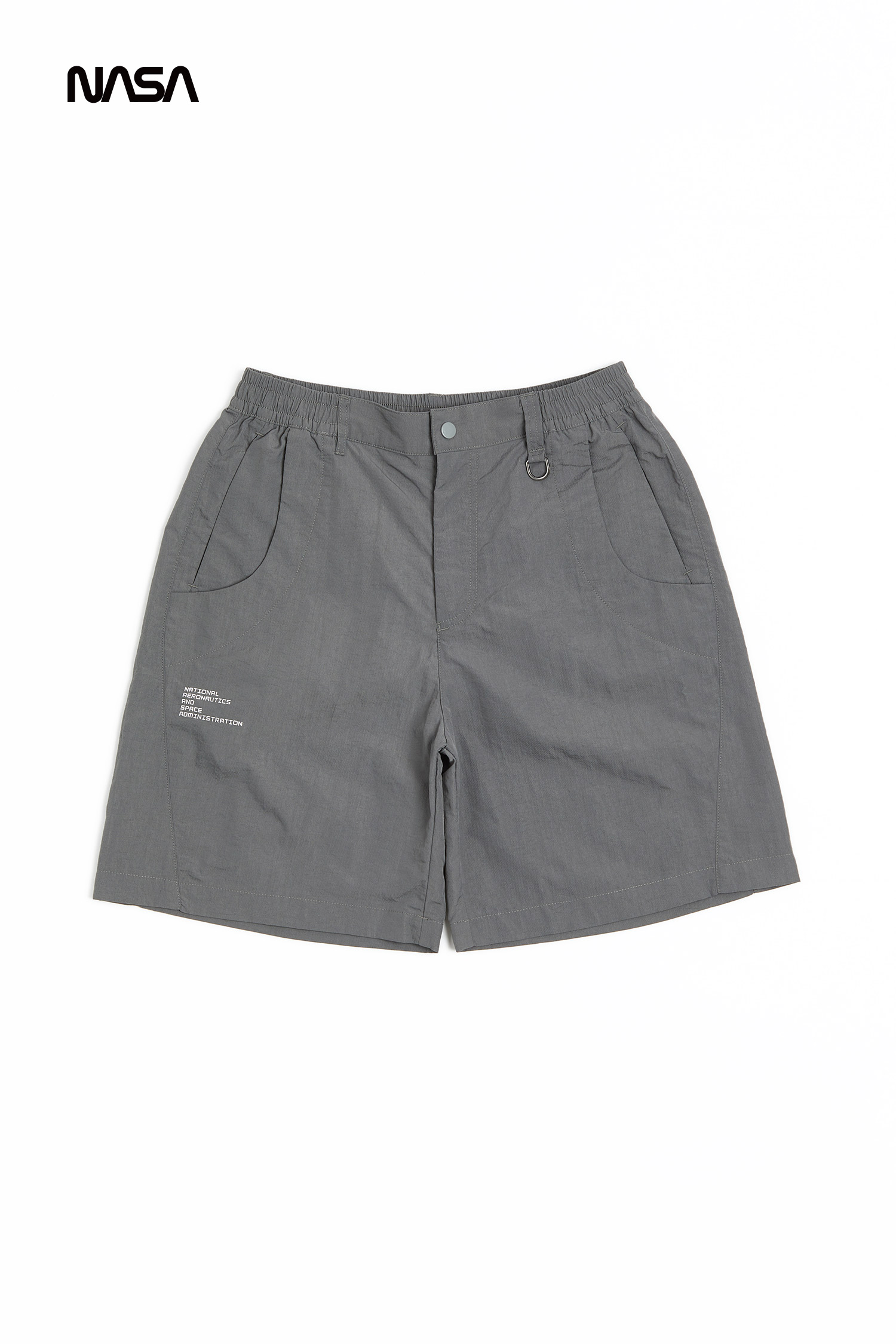 太空系列 尼龍皺 剪接造型短褲