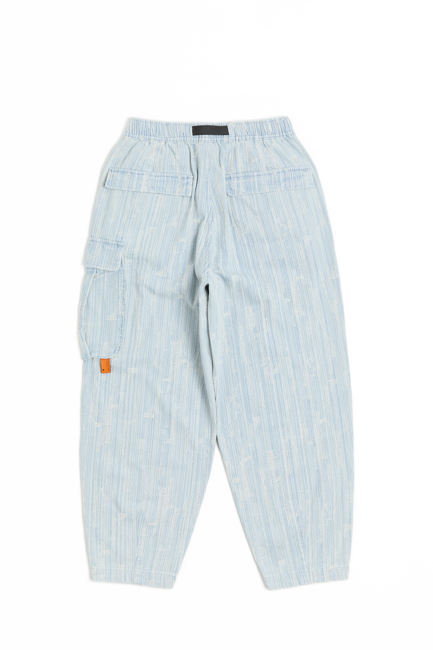 古著感 緹花丹寧錐形長褲