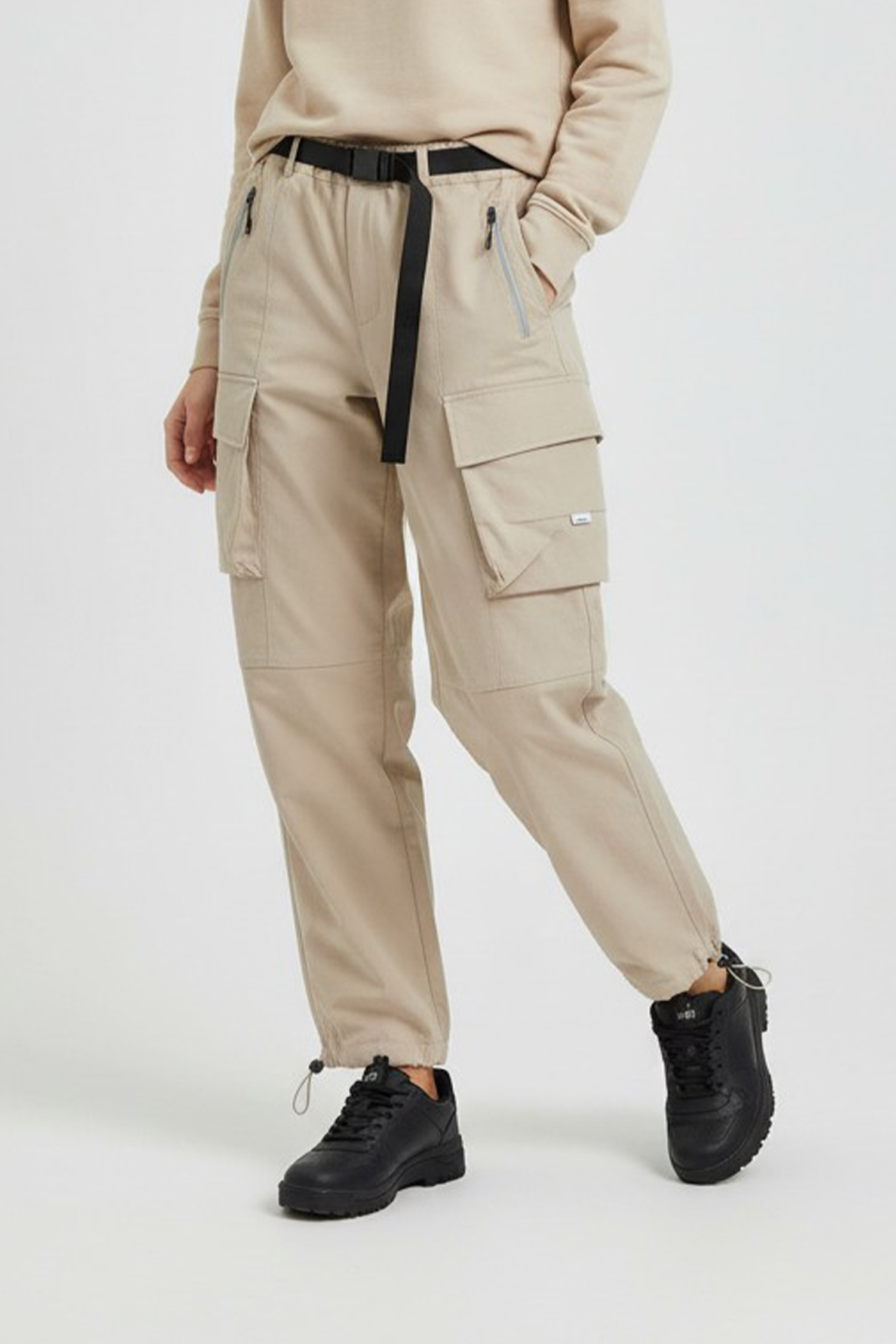 寬窄調節 水波紋戶外機能長褲