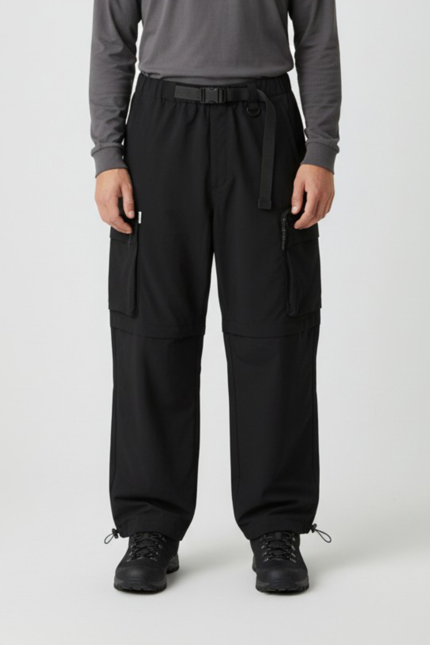 細格紋 機能彈性長褲(可拆式)