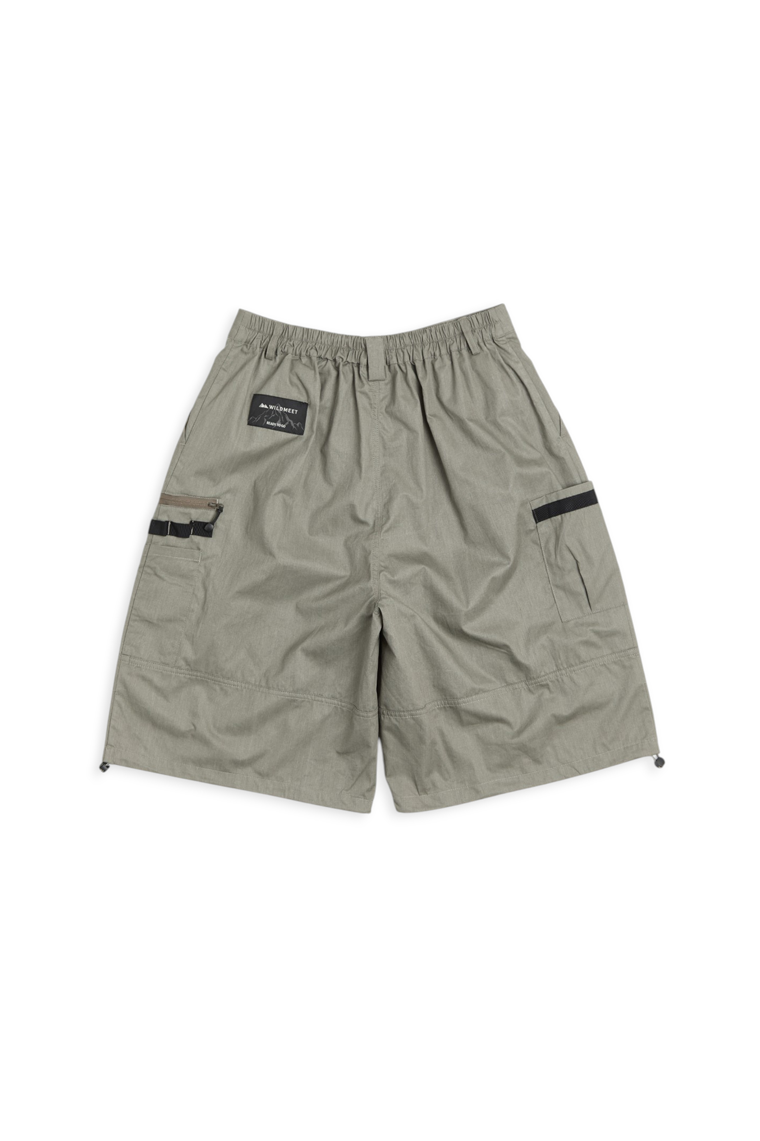 刷白斜紋過膝繭型短褲