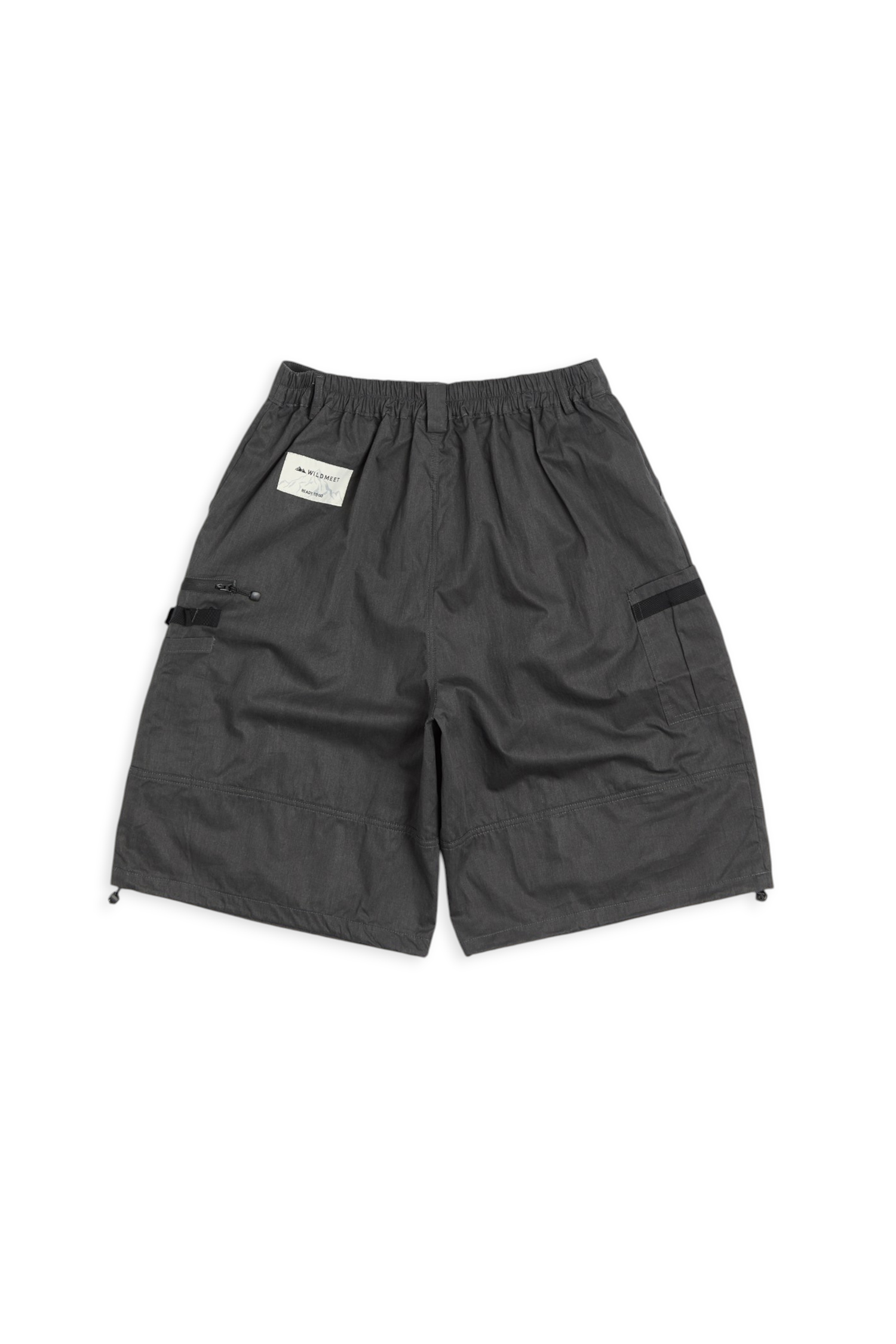 刷白斜紋過膝繭型短褲