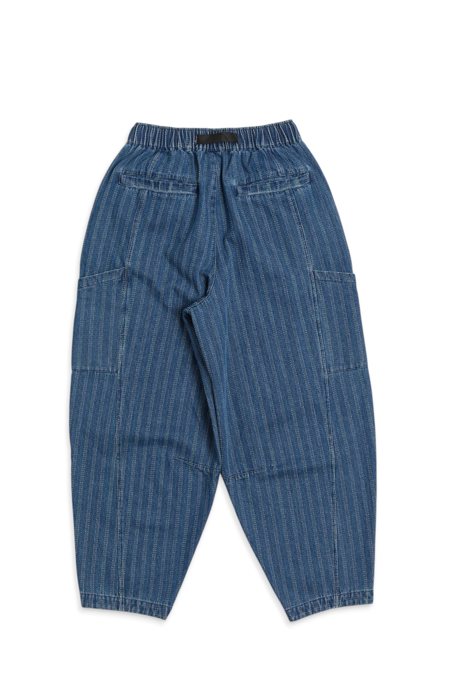 探險機能 條紋丹寧錐形長褲