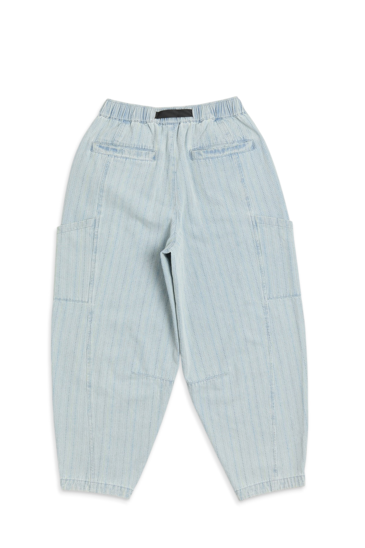 探險機能 條紋丹寧錐形長褲