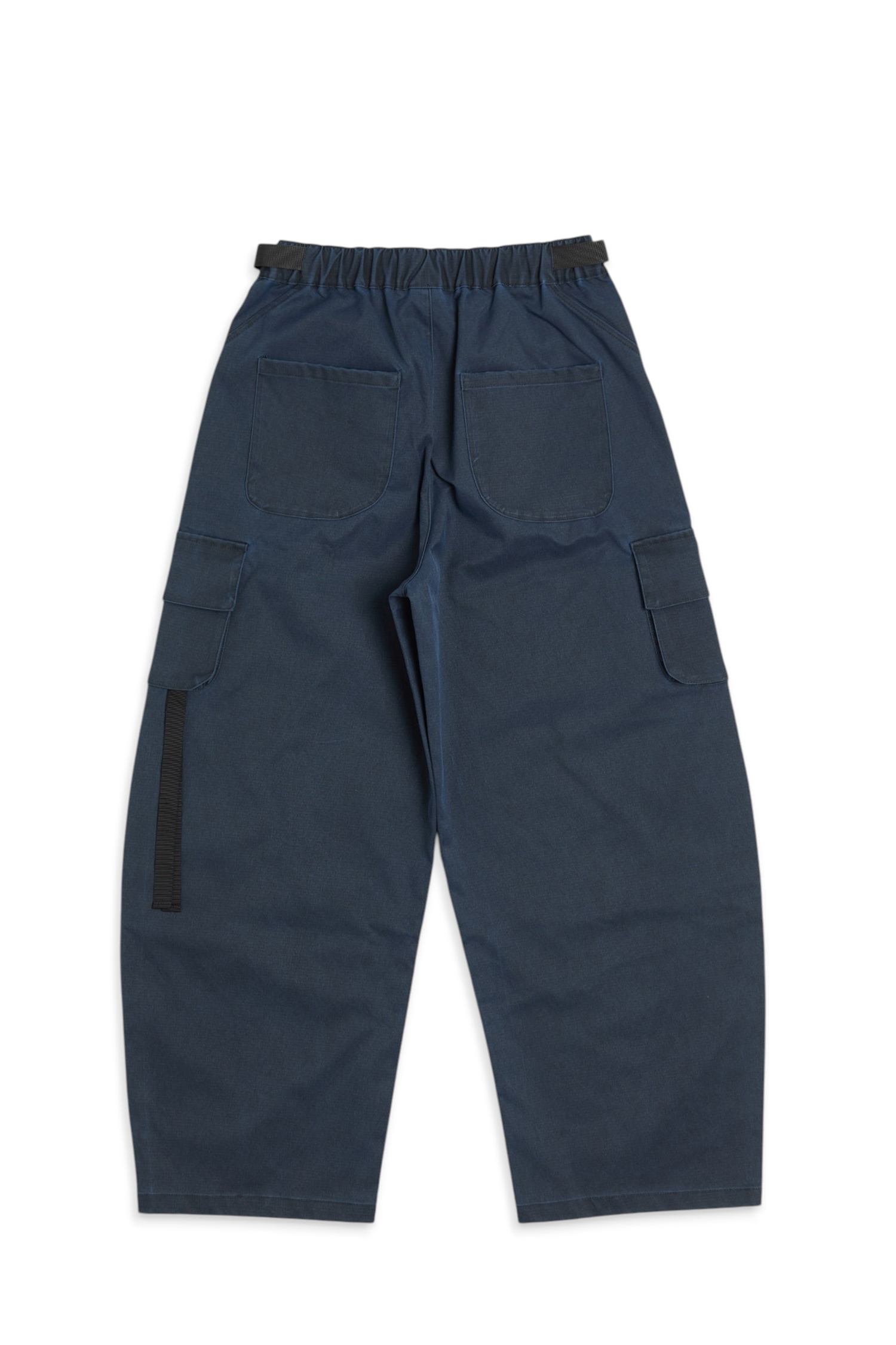 機能方格紋 水洗闊腿鐮刀長褲