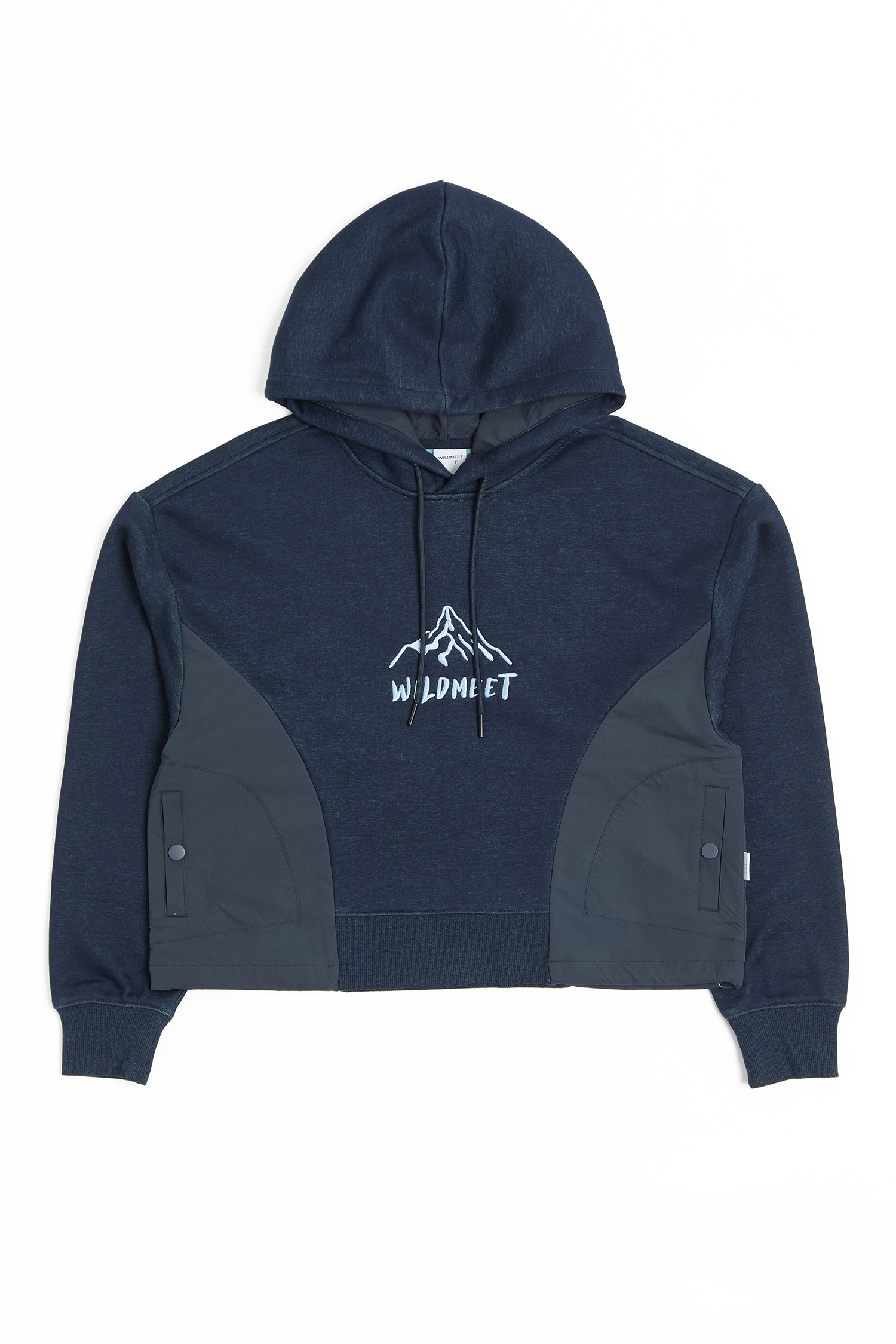 山系刺繡 拼接刷毛長袖上衣(女)