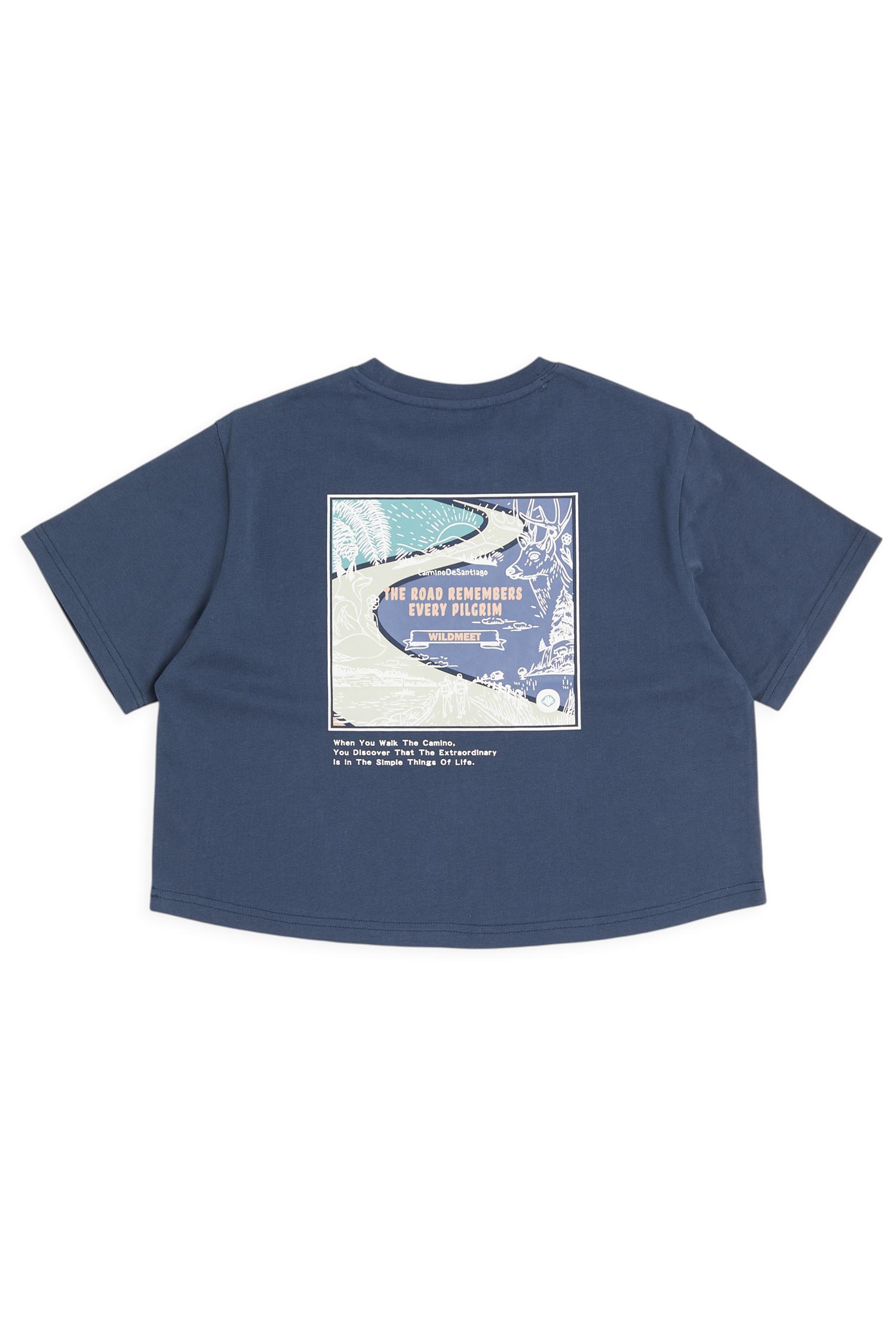 寬版探索之旅 輕絨感短袖上衣(女)