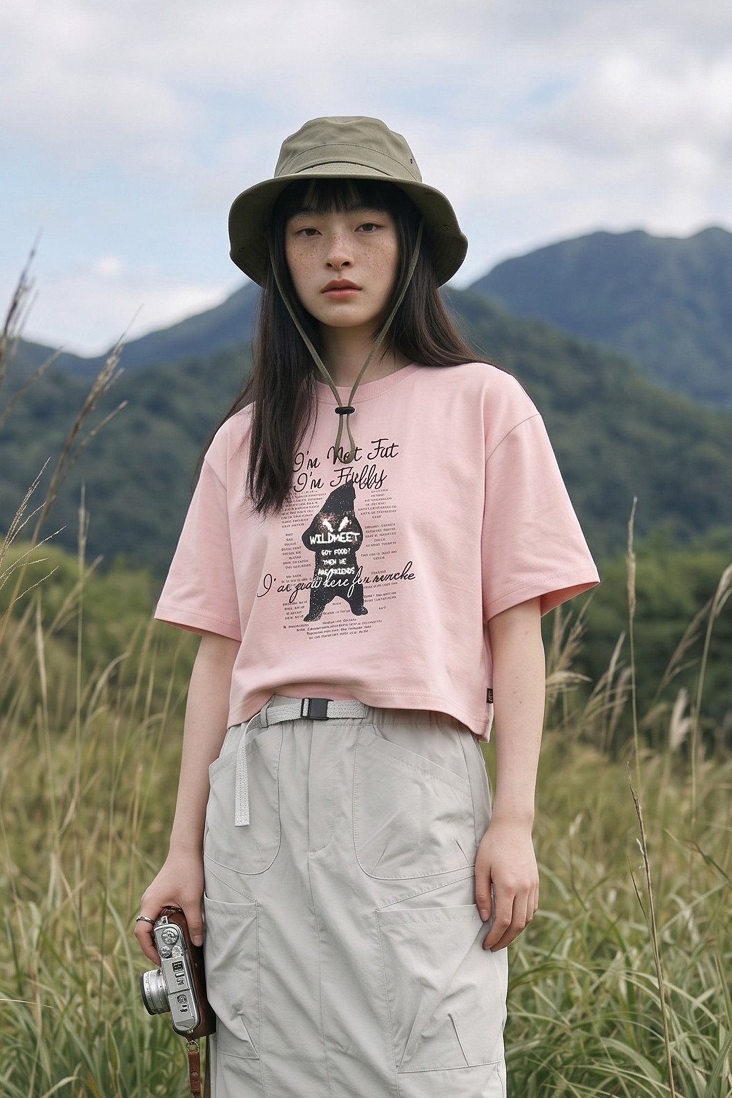 寬版 蓬鬆不是胖 蜂巢棉短袖上衣(女)